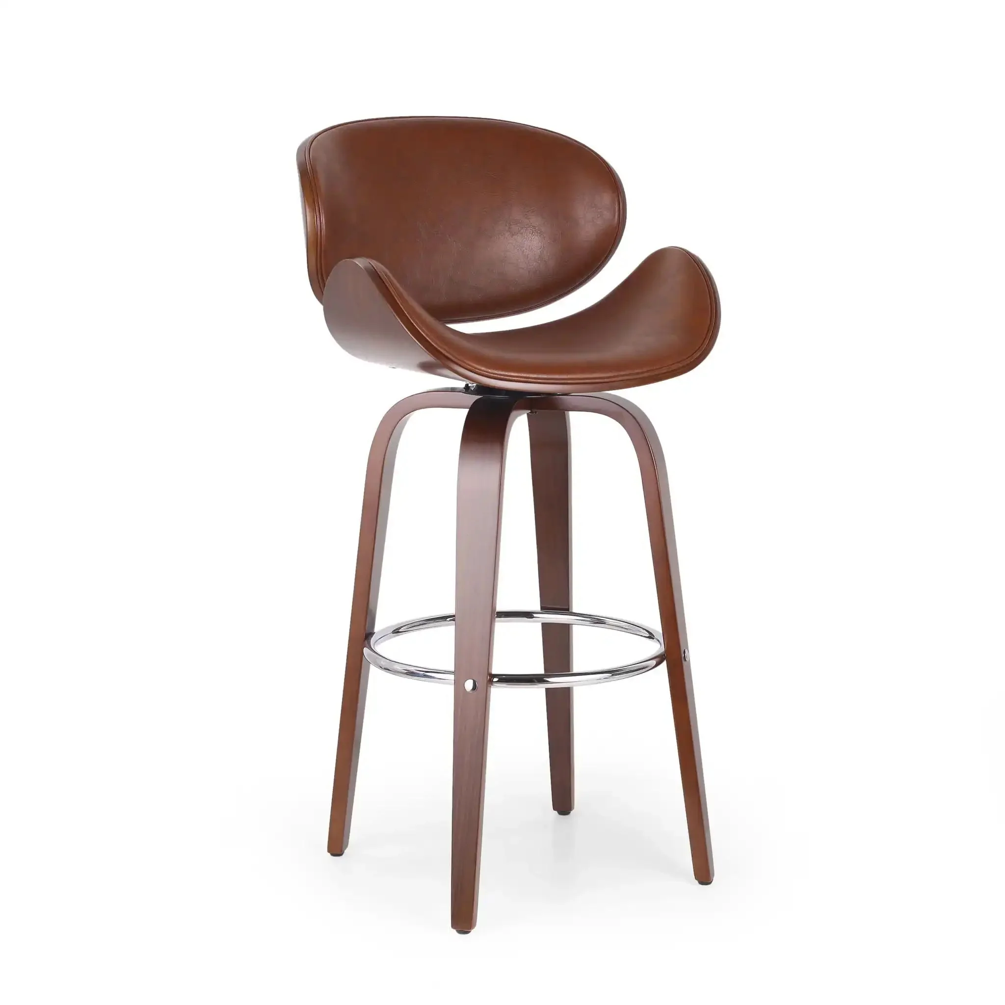 Lumos - Mid Century Modern Upholstered Swivel Barstool - Image 6