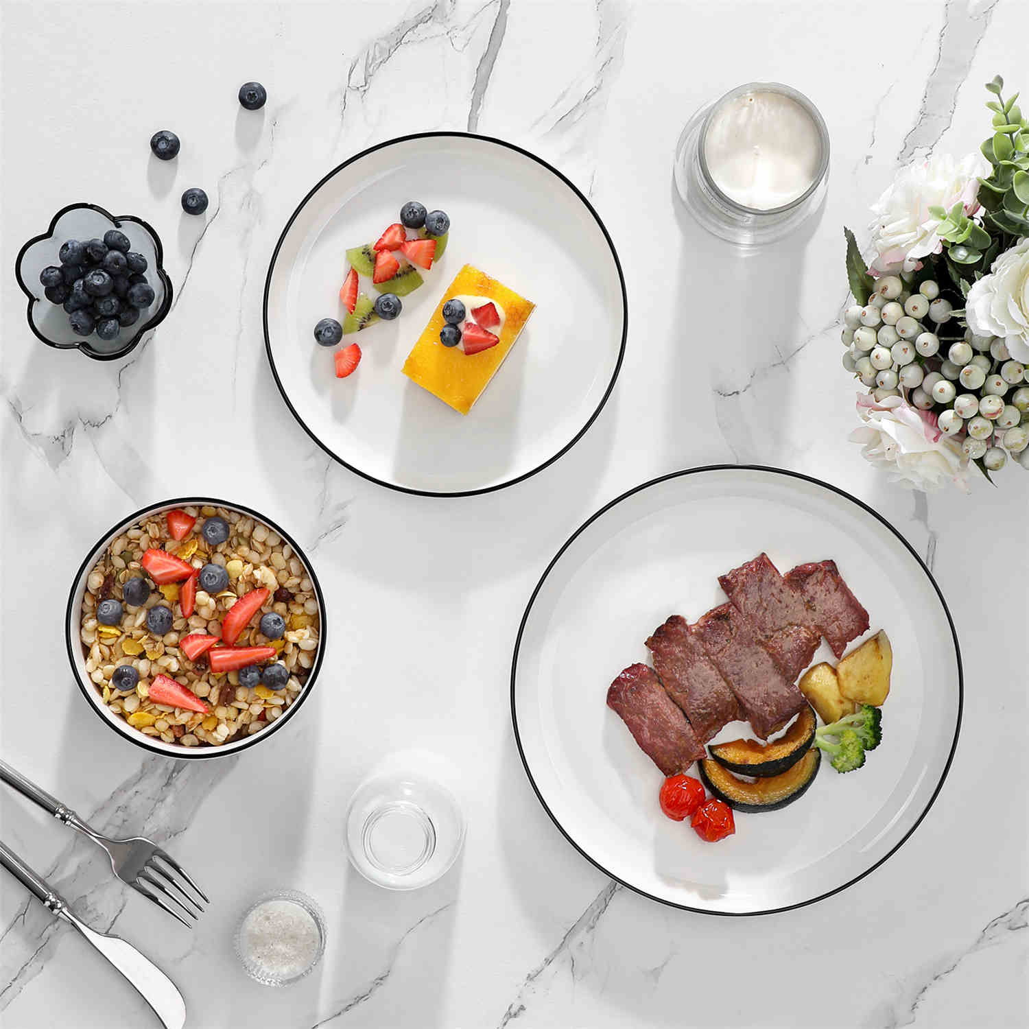 Luna 12 Piece Dinnerware Set - Image 46
