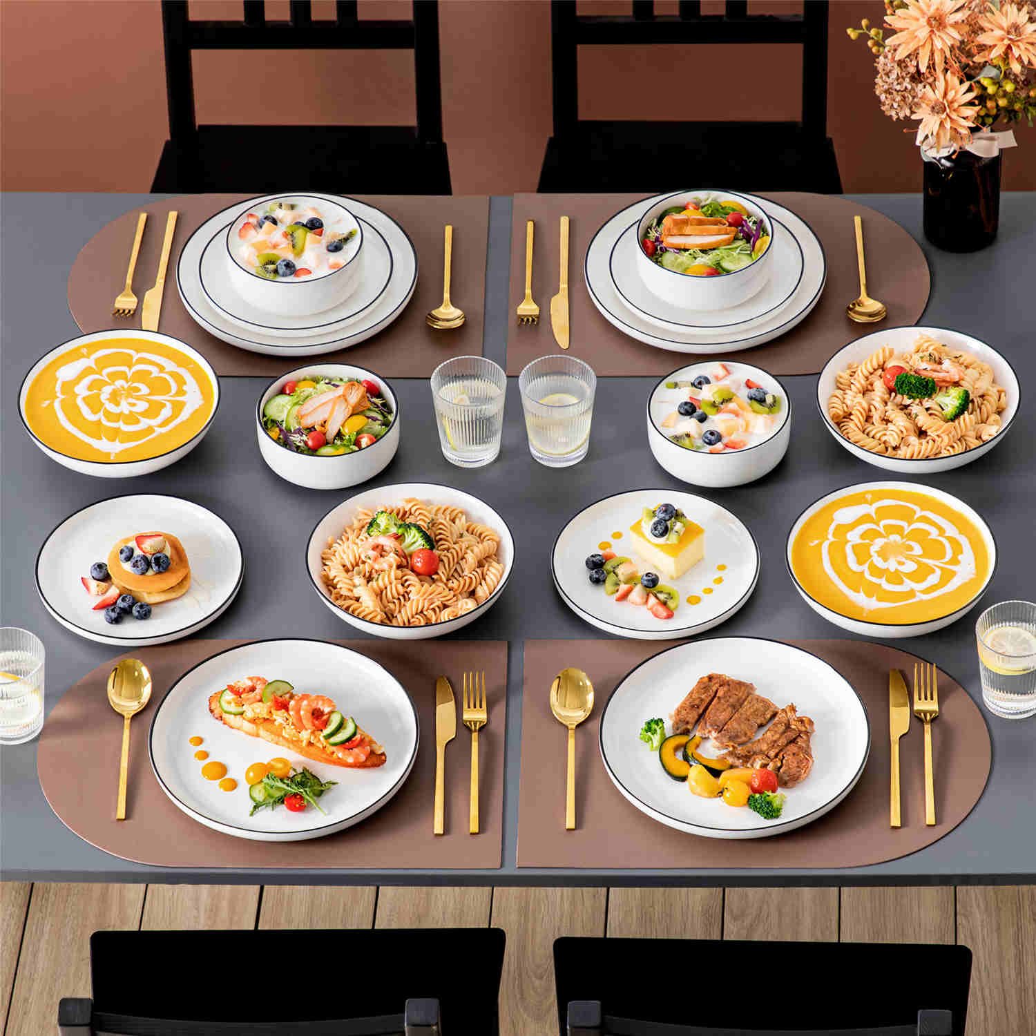 Luna 16 Piece Dinnerware Set - Image 17