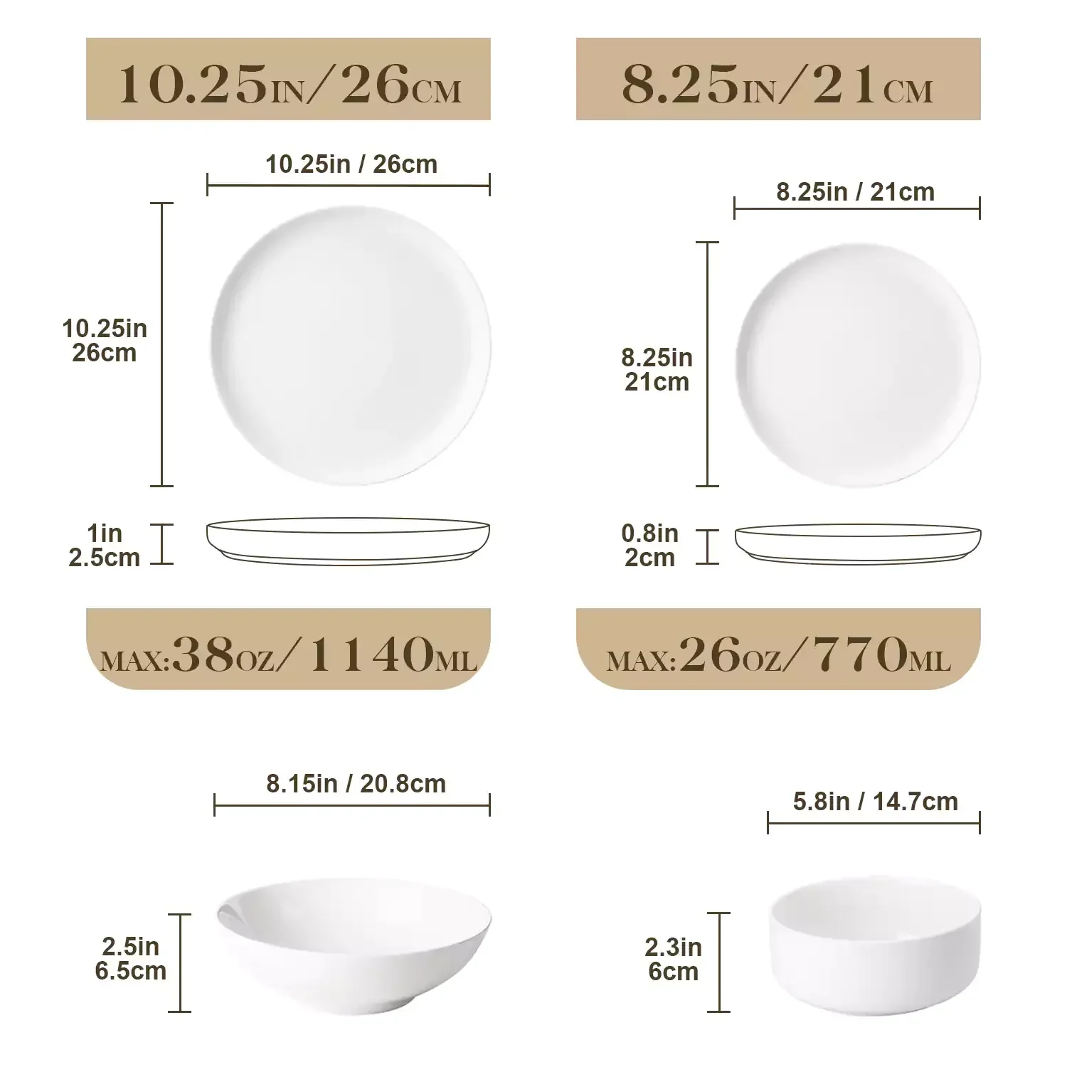 Luna 24 Piece Dinnerware Set - Image 11