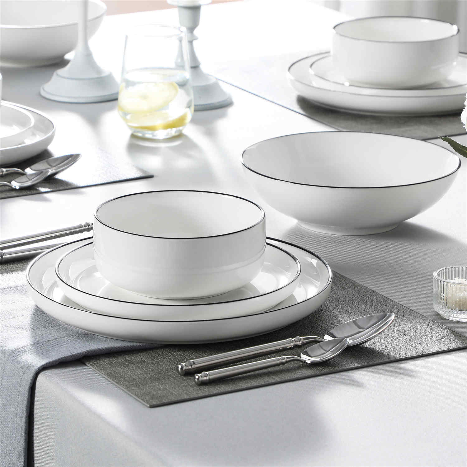 Luna 24 Piece Dinnerware Set - Image 14