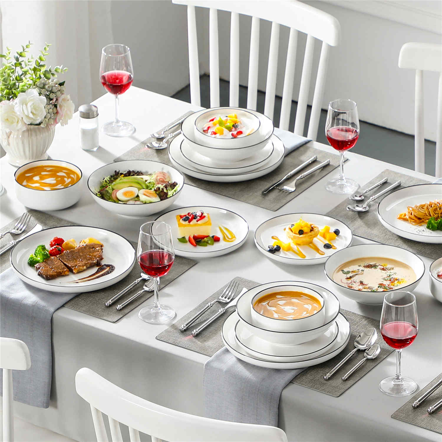 Luna 24 Piece Dinnerware Set - Image 17