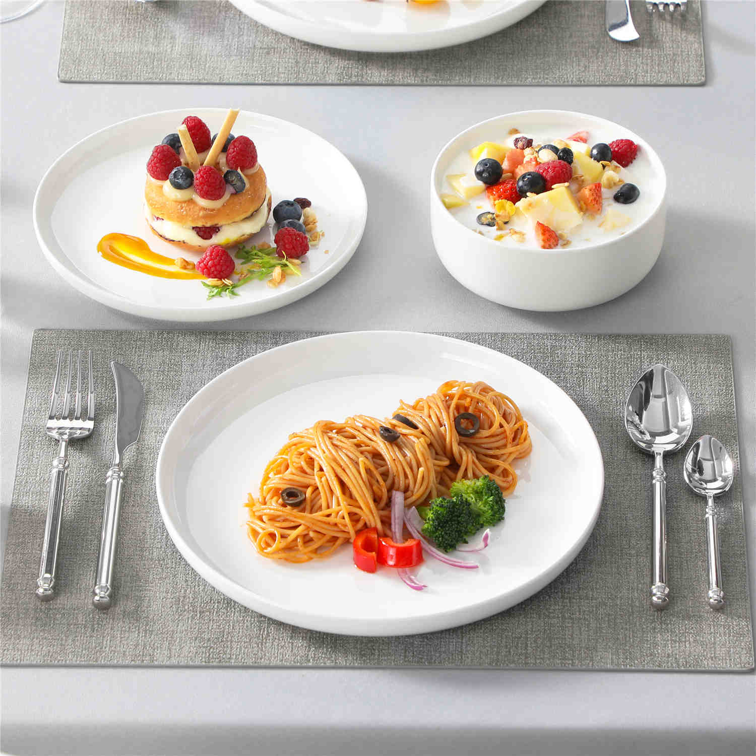 Luna Marble Blue 12 Piece Dinnerware Set - Image 35
