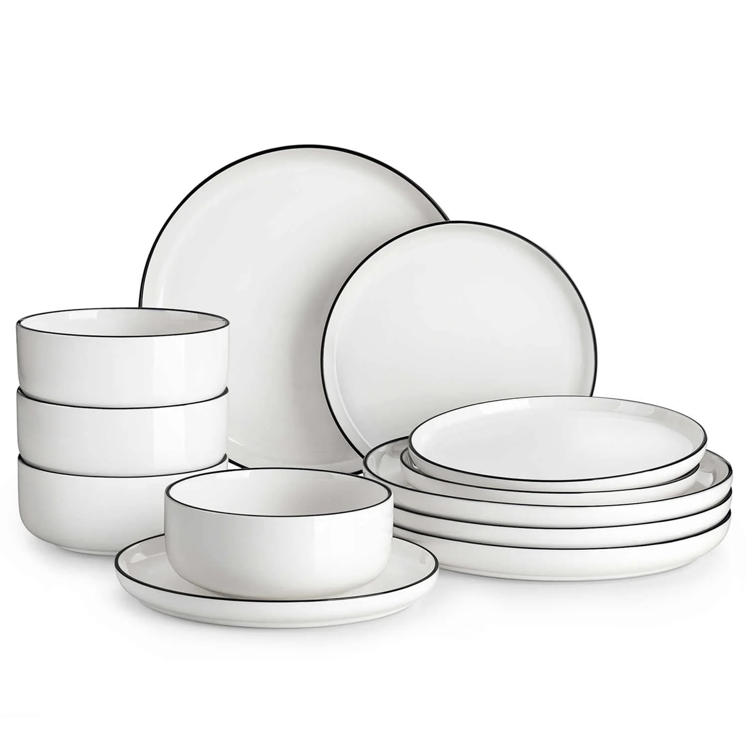 Luna Marble Blue 12 Piece Dinnerware Set - Image 41