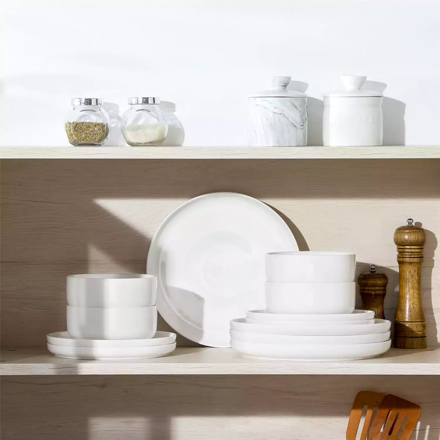 Luna Marble Blue 24 Piece Dinnerware Set for 8 - Image 15