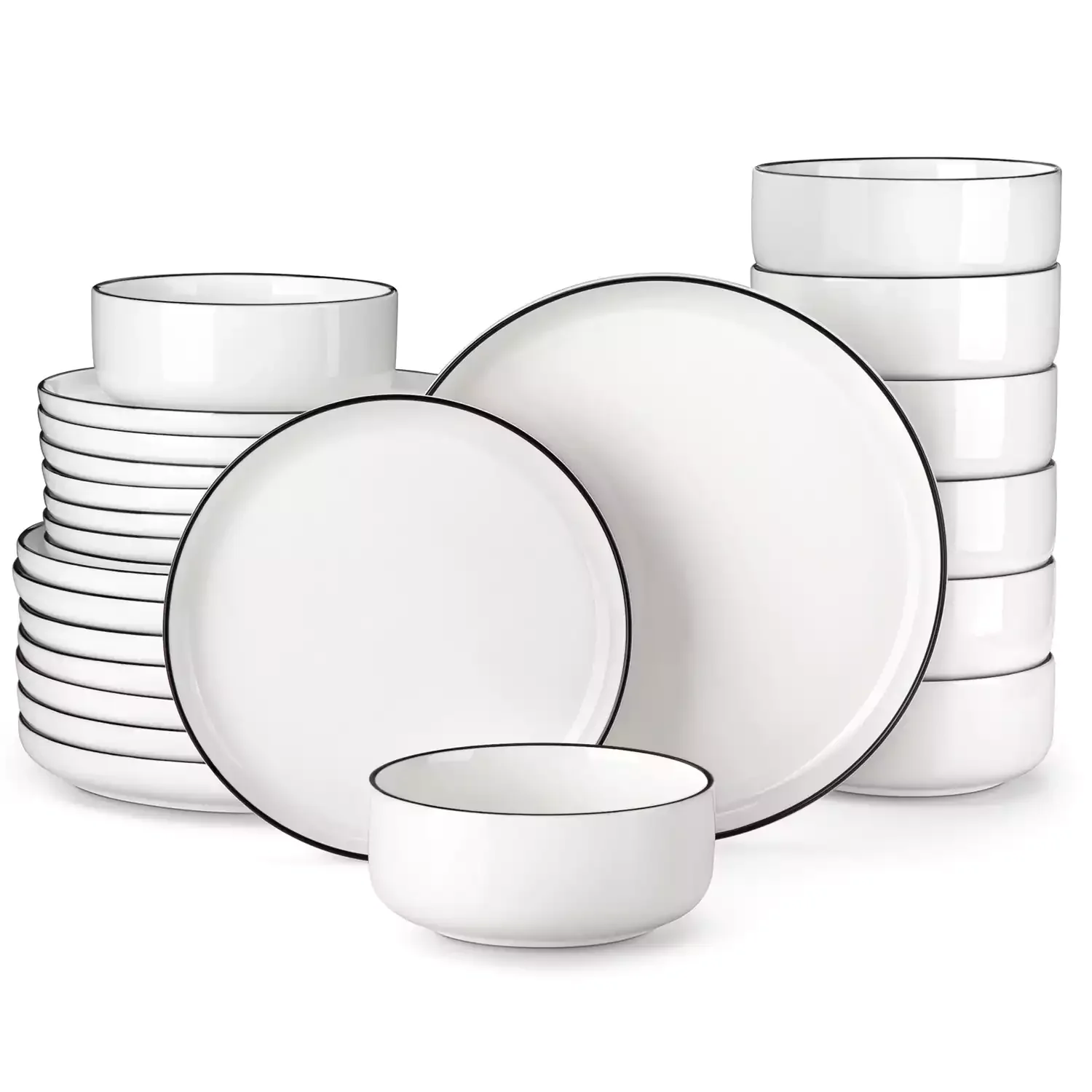 Luna Marble Blue 24 Piece Dinnerware Set for 8 - Image 16