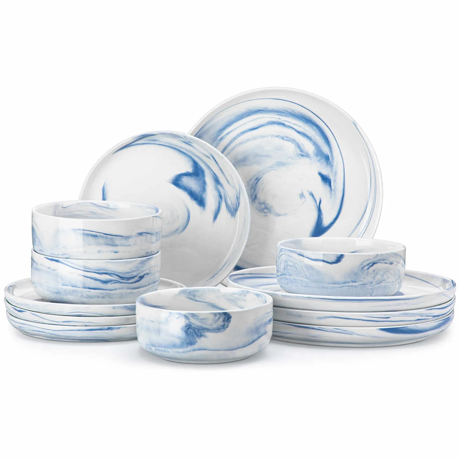 Luna Marble Grey 12 Piece Dinnerware Set - Image 20