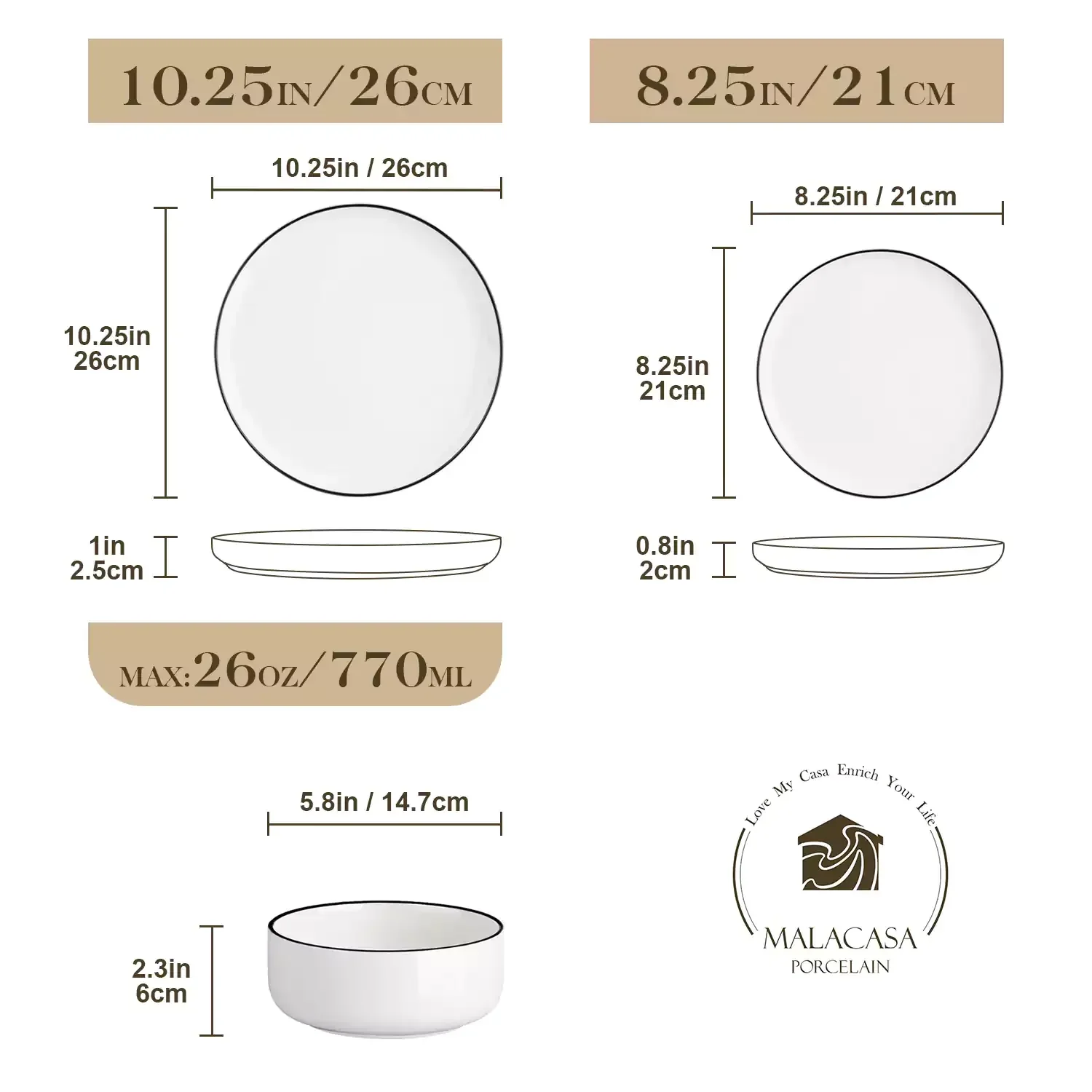 Luna Marble Grey 12 Piece Dinnerware Set - Image 48