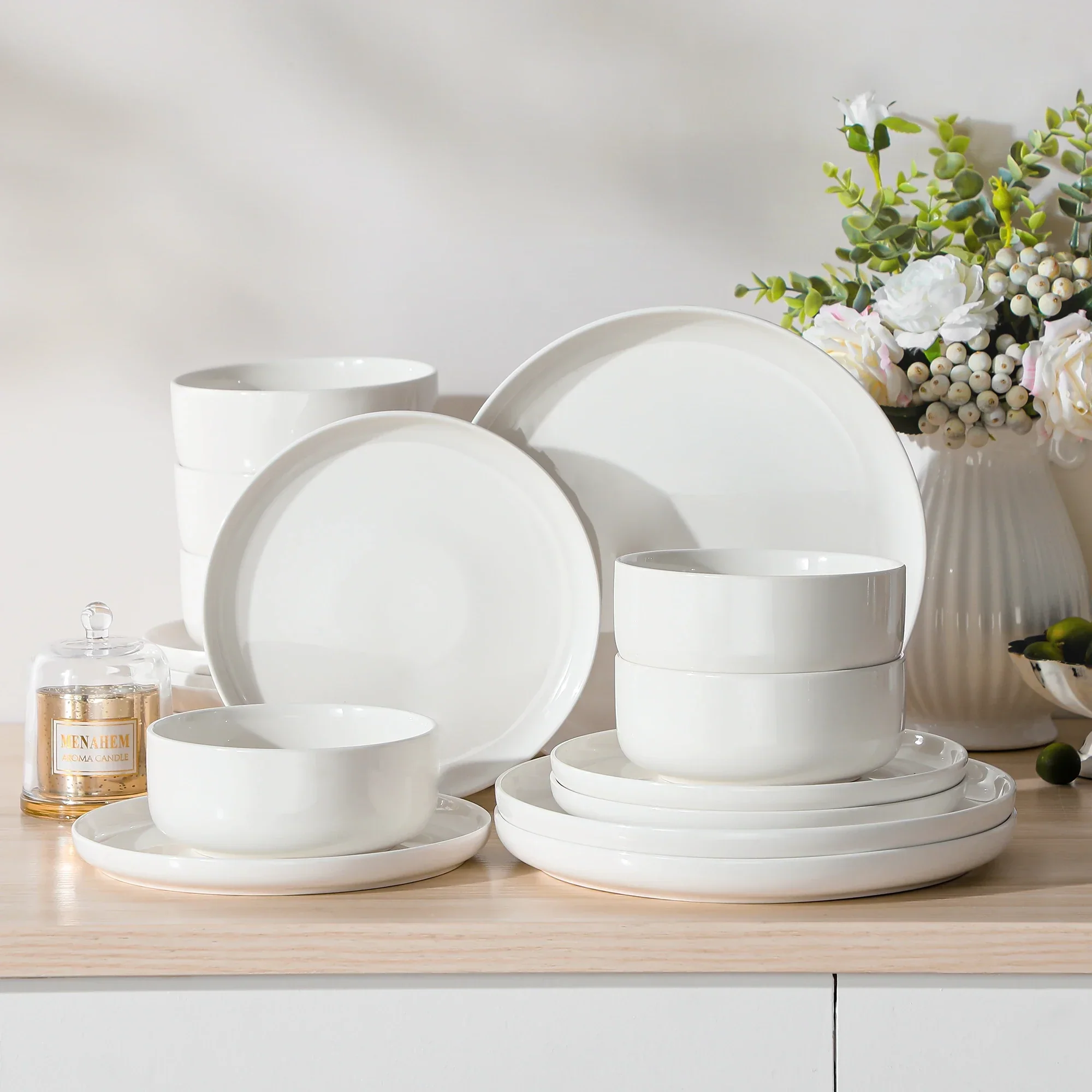 Luna Marble Grey 18 Piece Dinnerware Set - Image 11