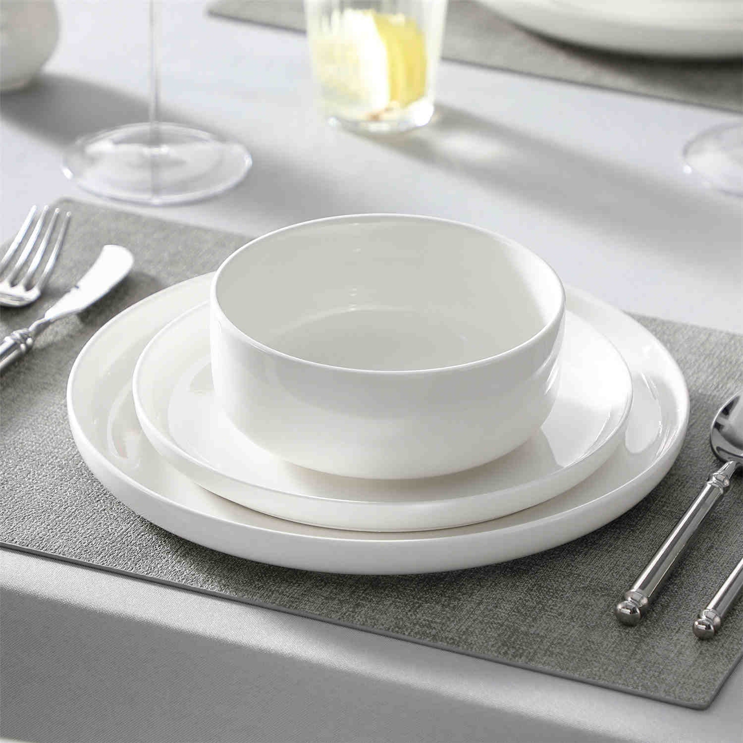 Luna Marble Grey 18 Piece Dinnerware Set - Image 12