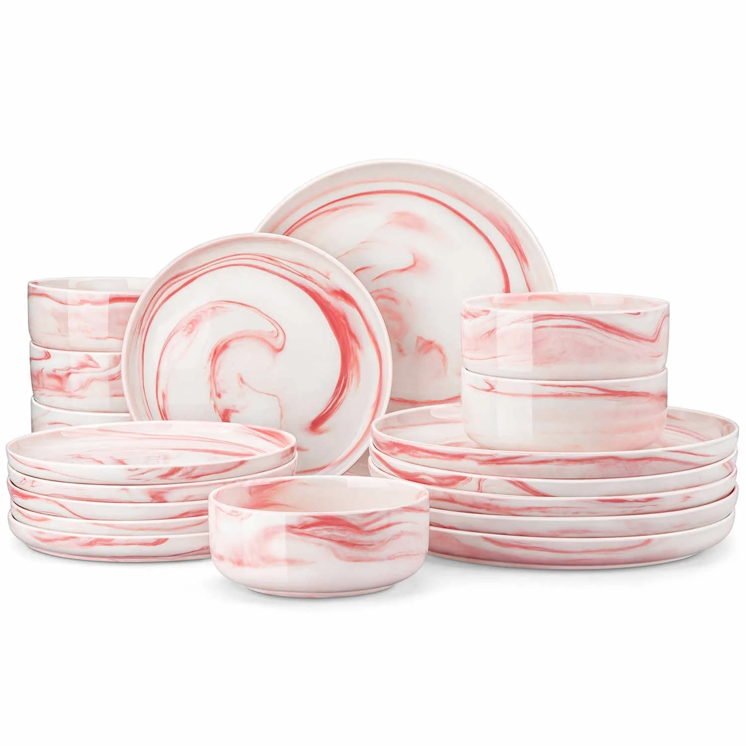 Luna Marble Grey 18 Piece Dinnerware Set - Image 34