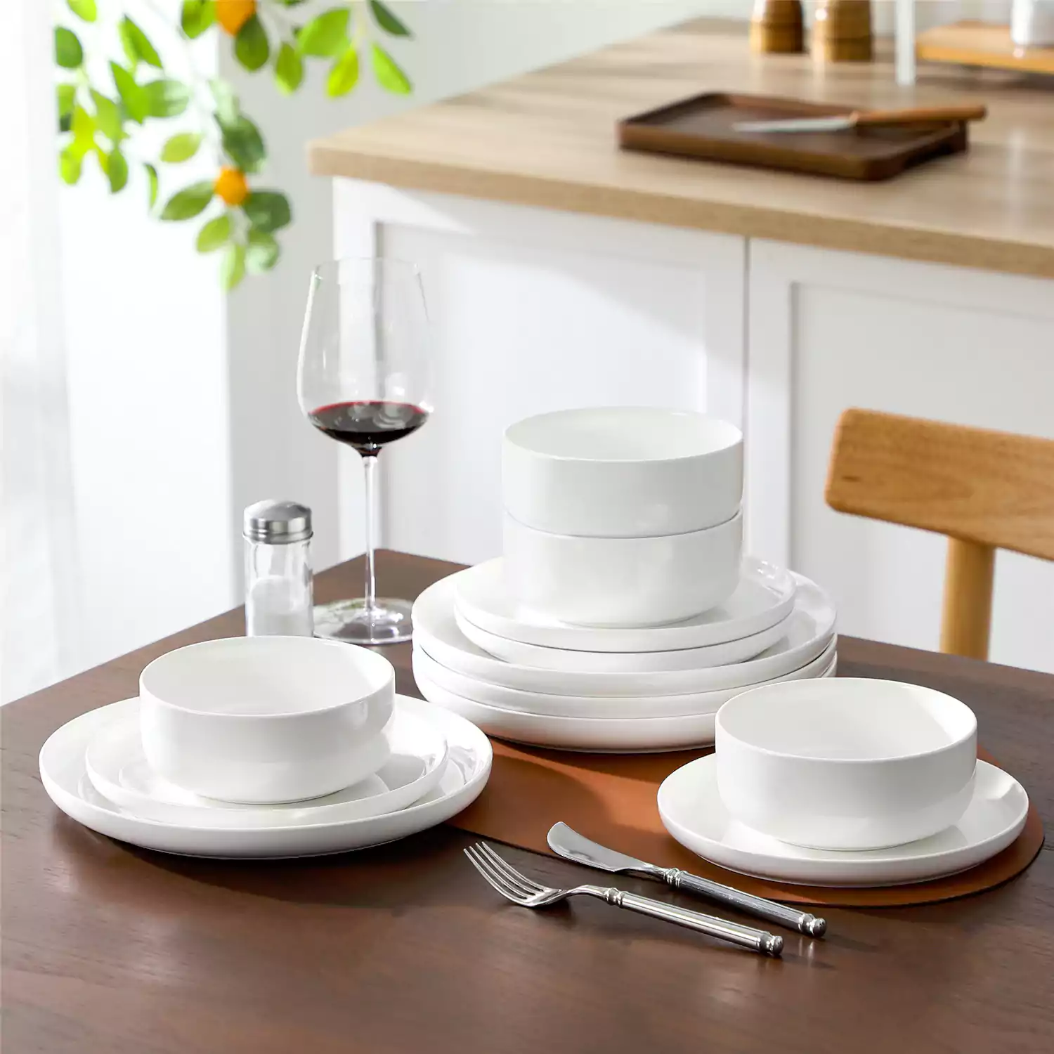 Luna Marble Grey 24 Piece Dinnerware Set for 8 - Image 9