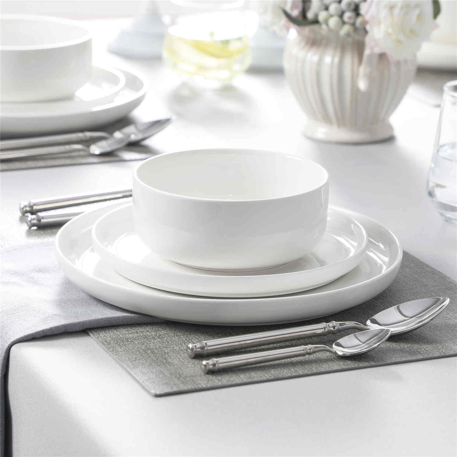 Luna Marble Pink 12 Piece Dinnerware Set - Image 32