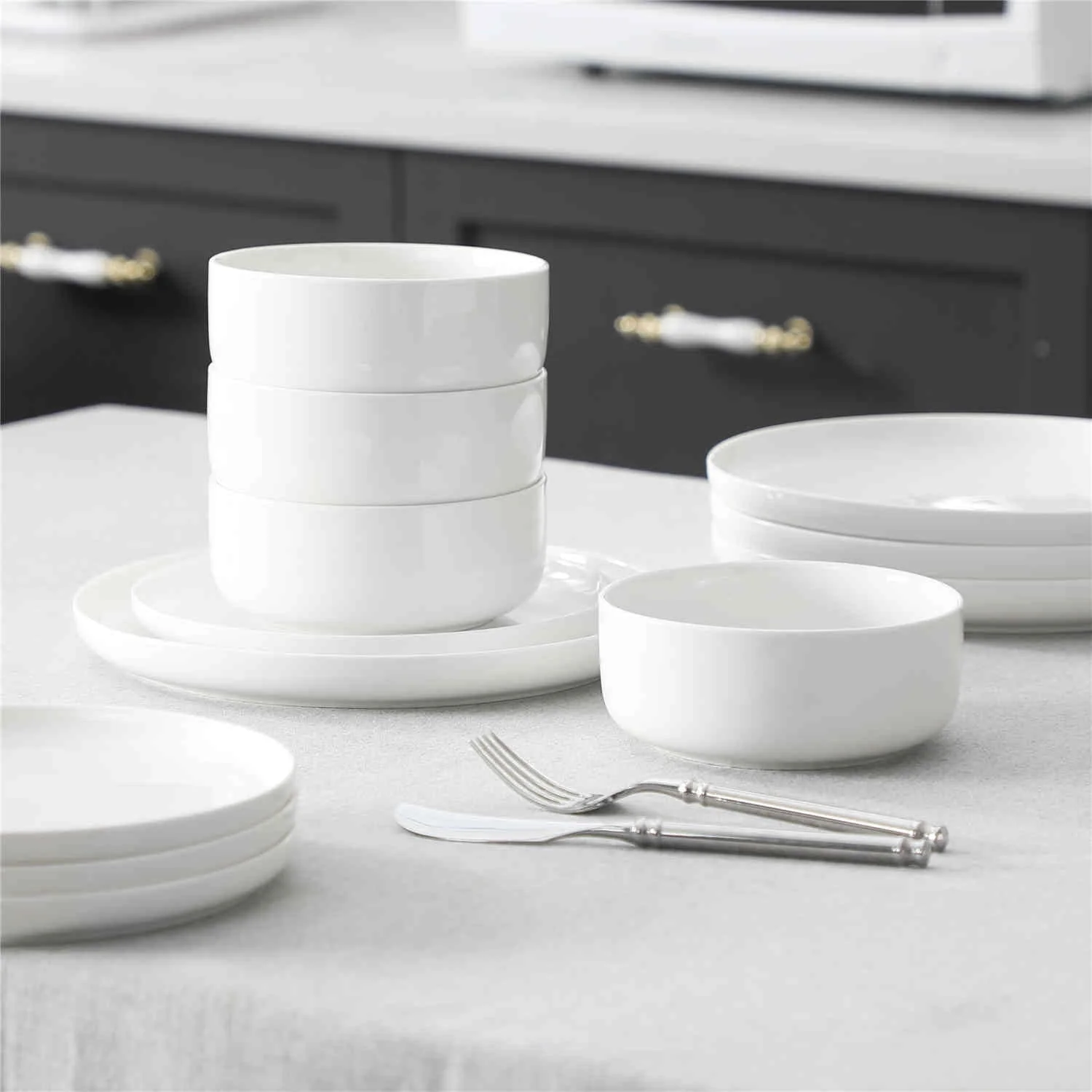 Luna Marble Pink 12 Piece Dinnerware Set - Image 33