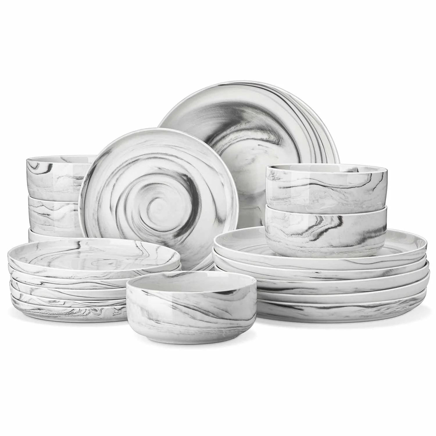 Luna Marble Pink 18 Piece Dinnerware Set - Image 28