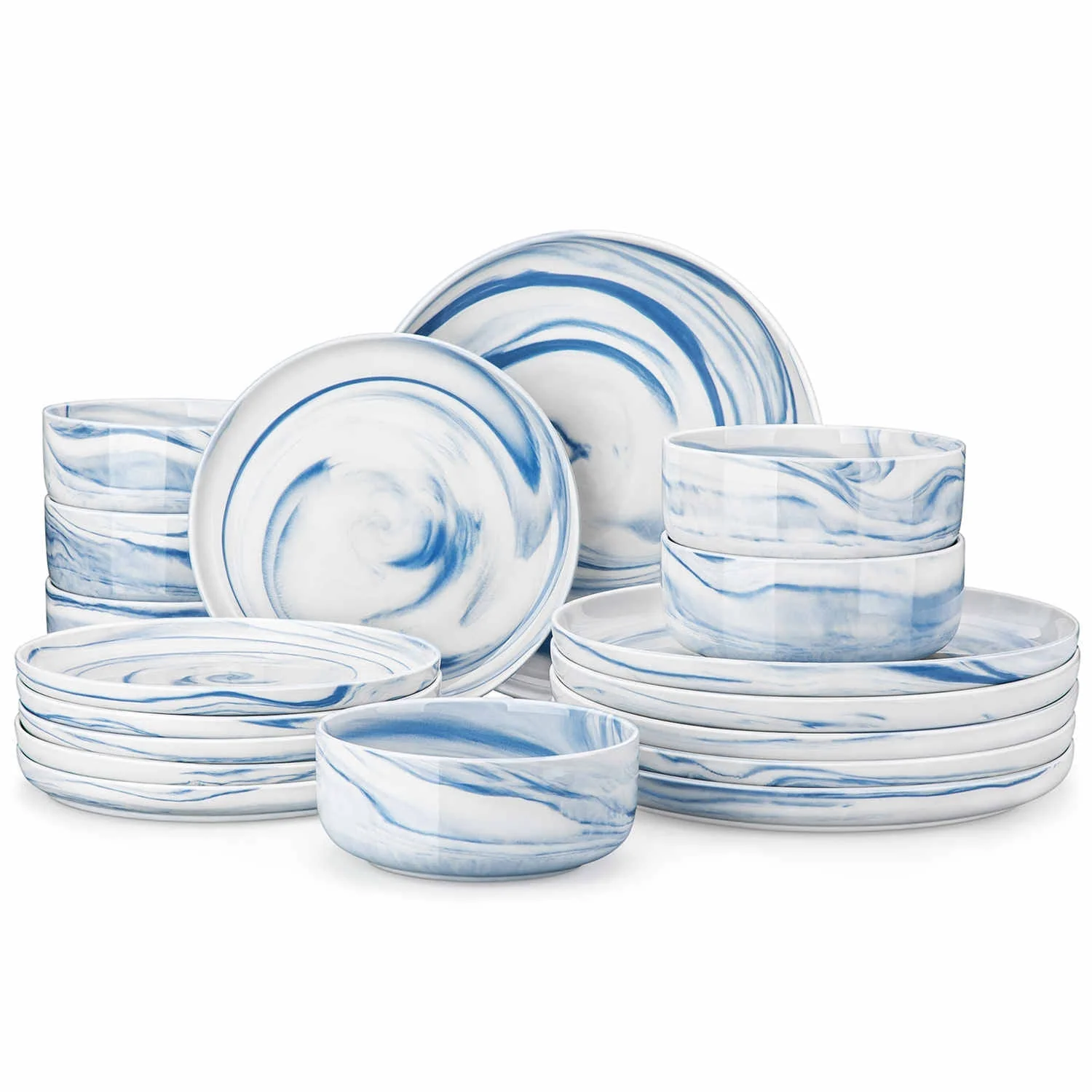 Luna Marble Pink 18 Piece Dinnerware Set - Image 38
