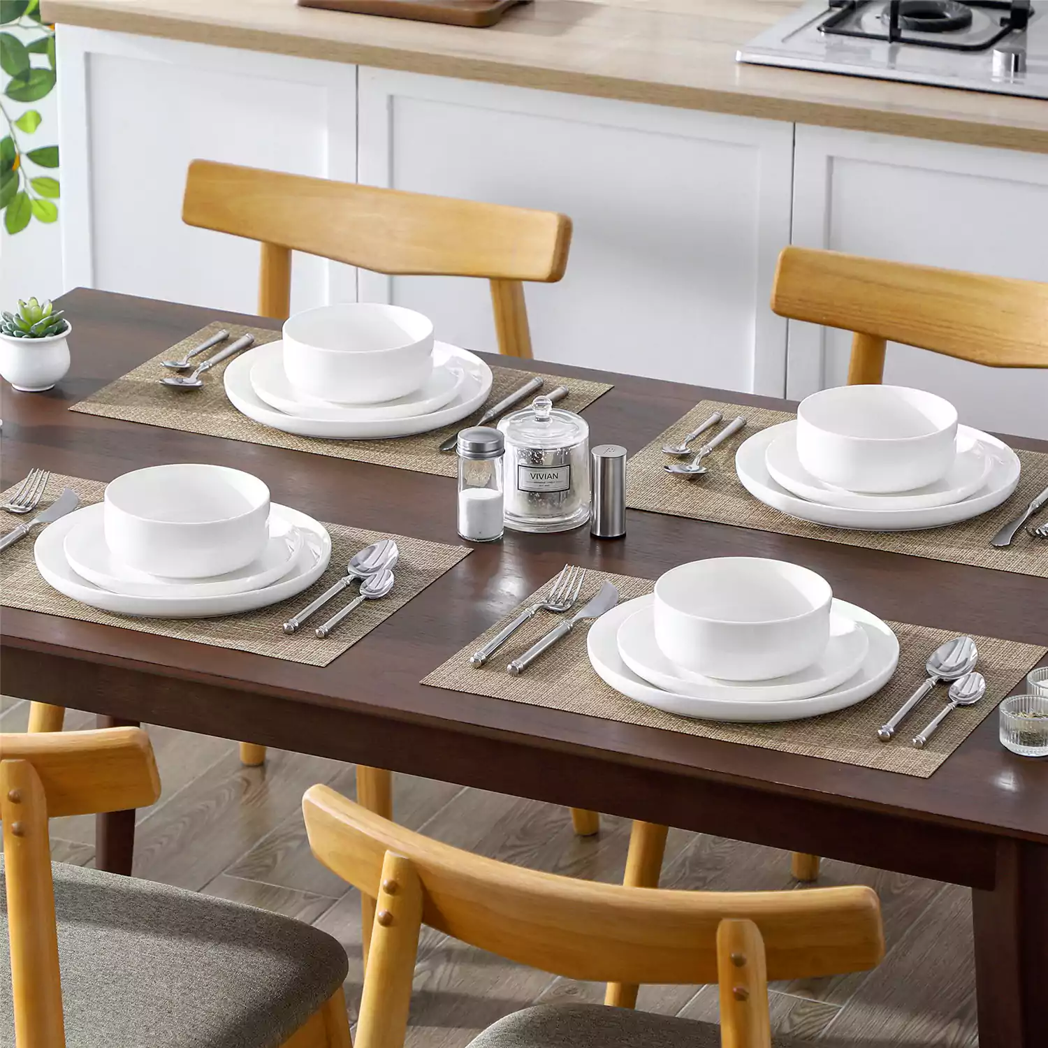 Luna Marble Pink 24 Piece Dinnerware Set for 8 - Image 21