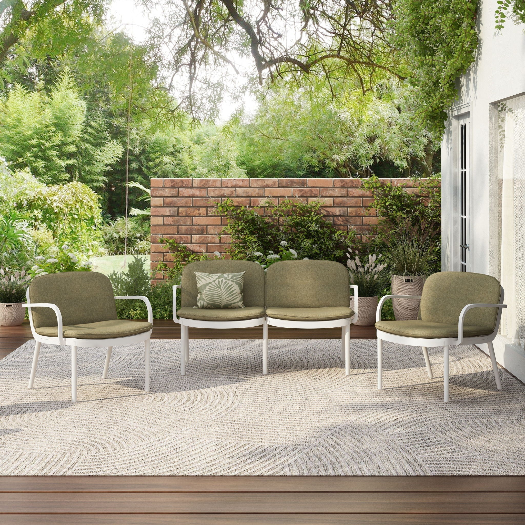 Luna - Outdoor Patio 3 Pieces Chat Set - Image 6