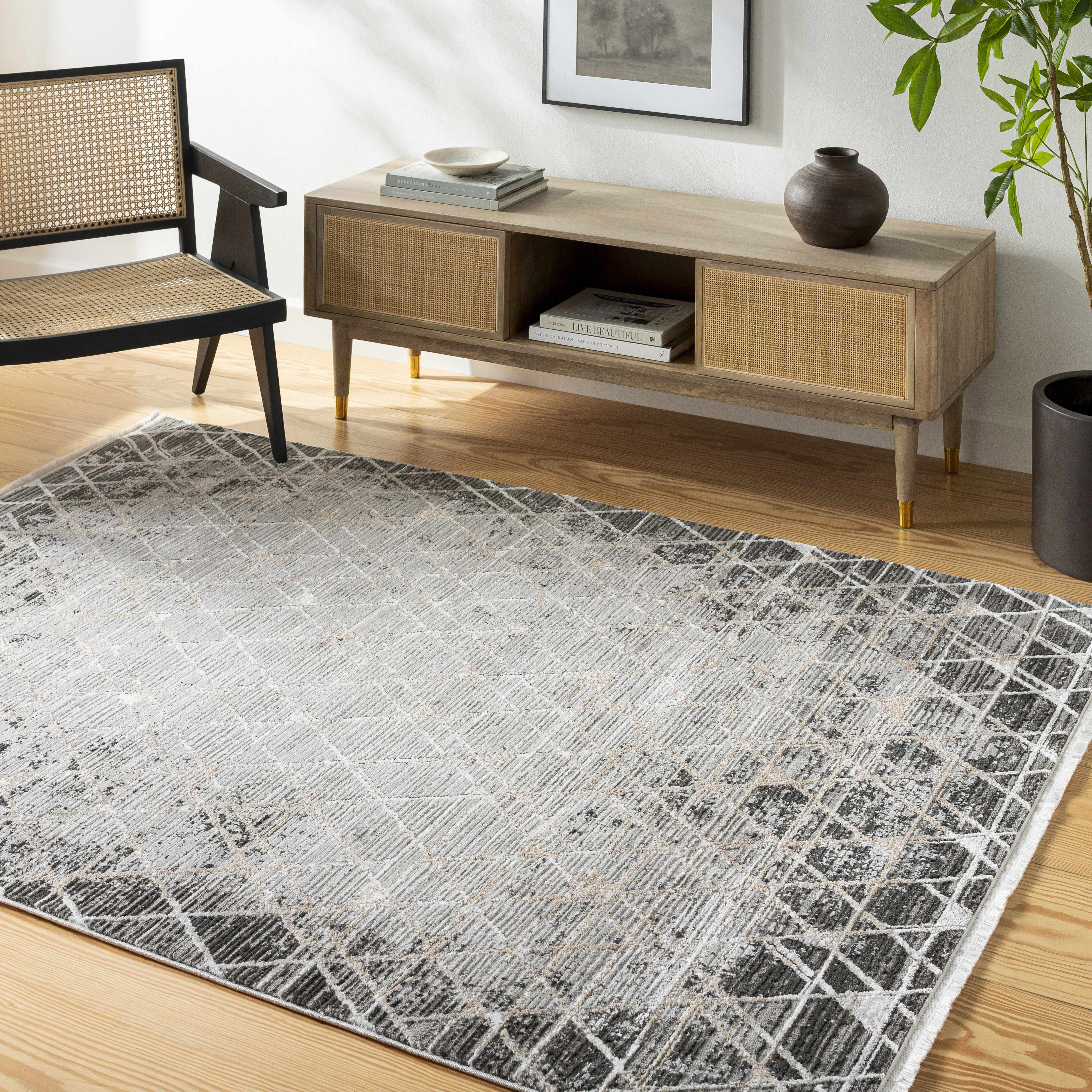 Luol Gray Area Rug - Clearance - Image 10
