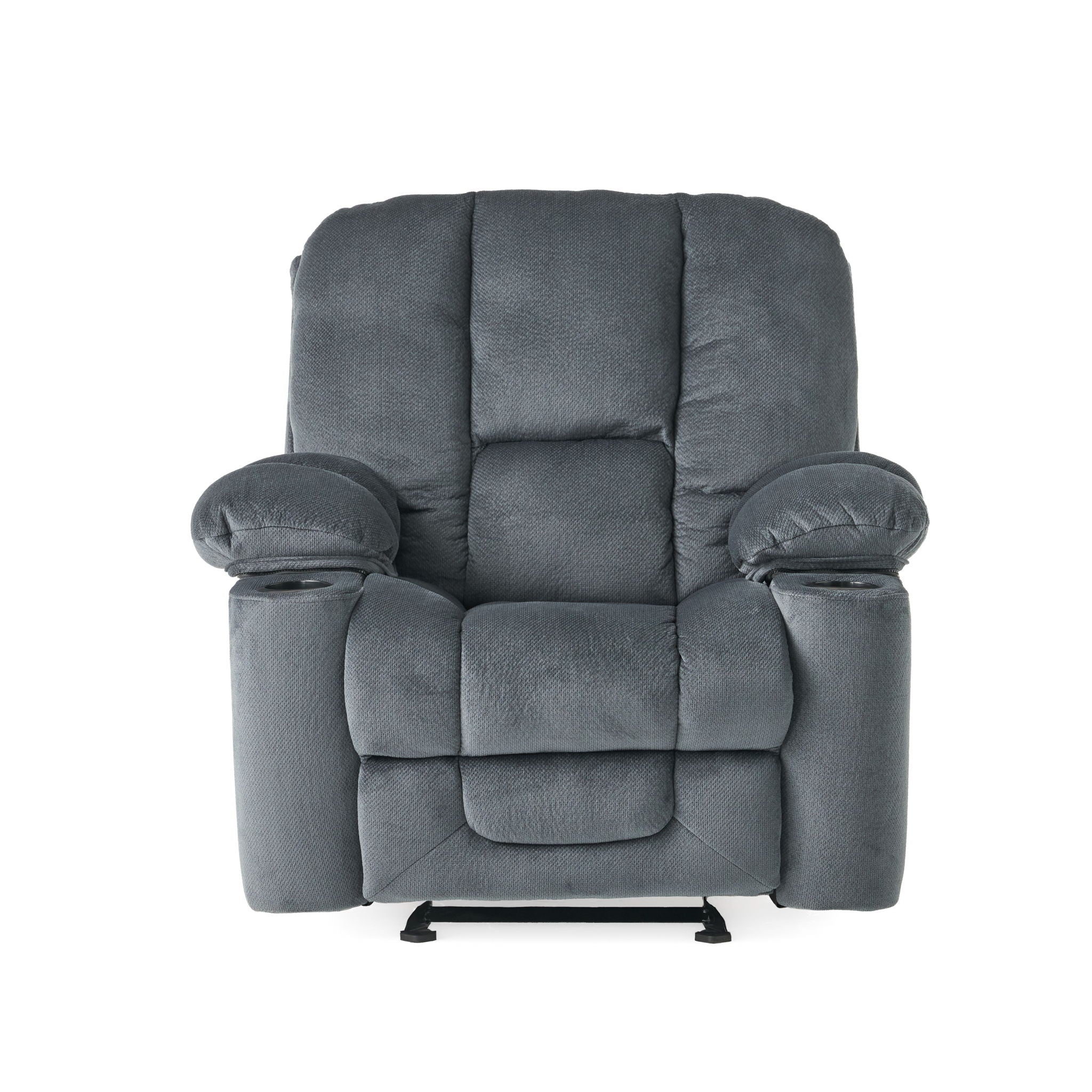 Luxurious Manual Recliner Chair With Skin-Friendly Fabric And Dual Cup Holders - Image 2
