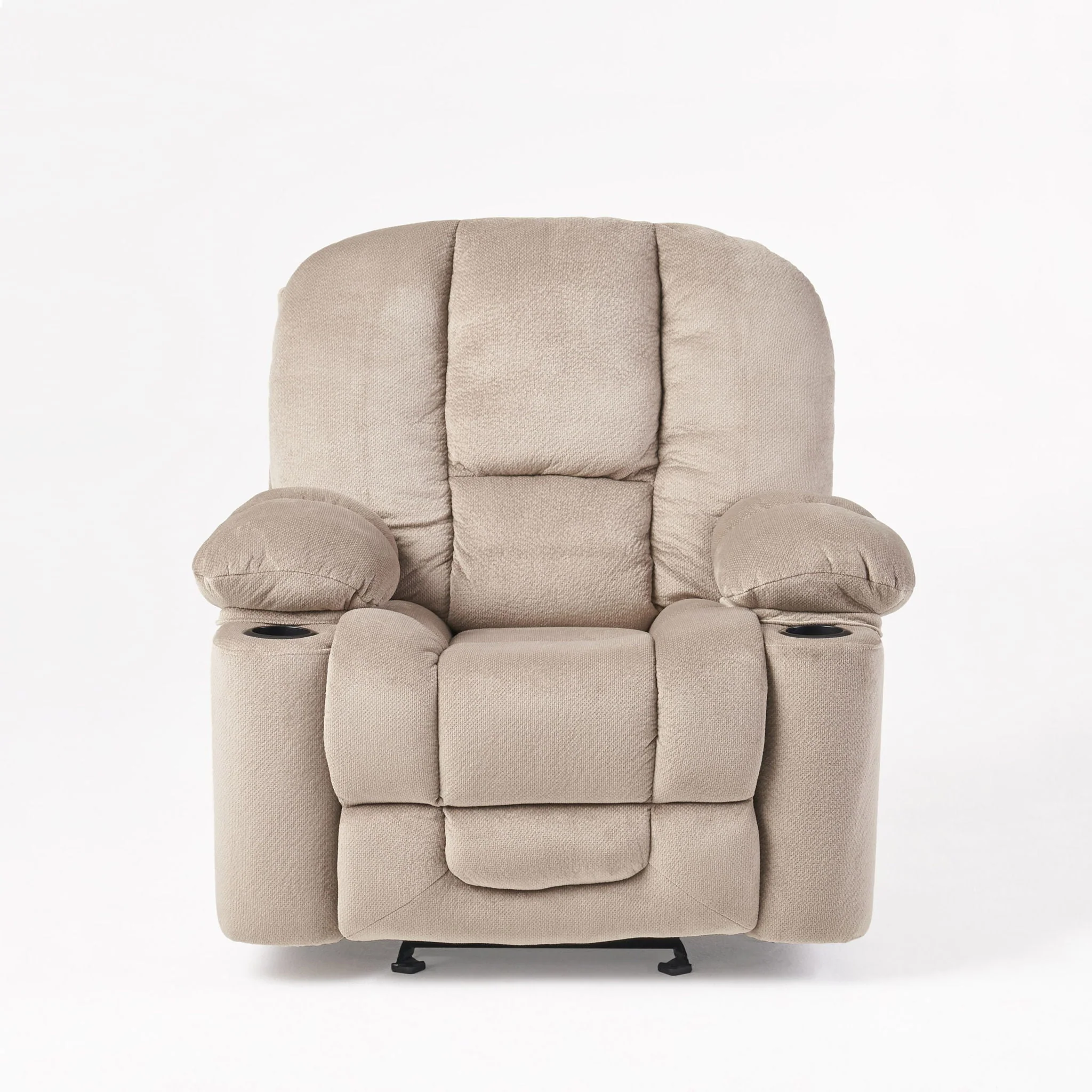 Luxurious Manual Recliner Chair With Skin-Friendly Fabric And Dual Cup Holders - Image 3