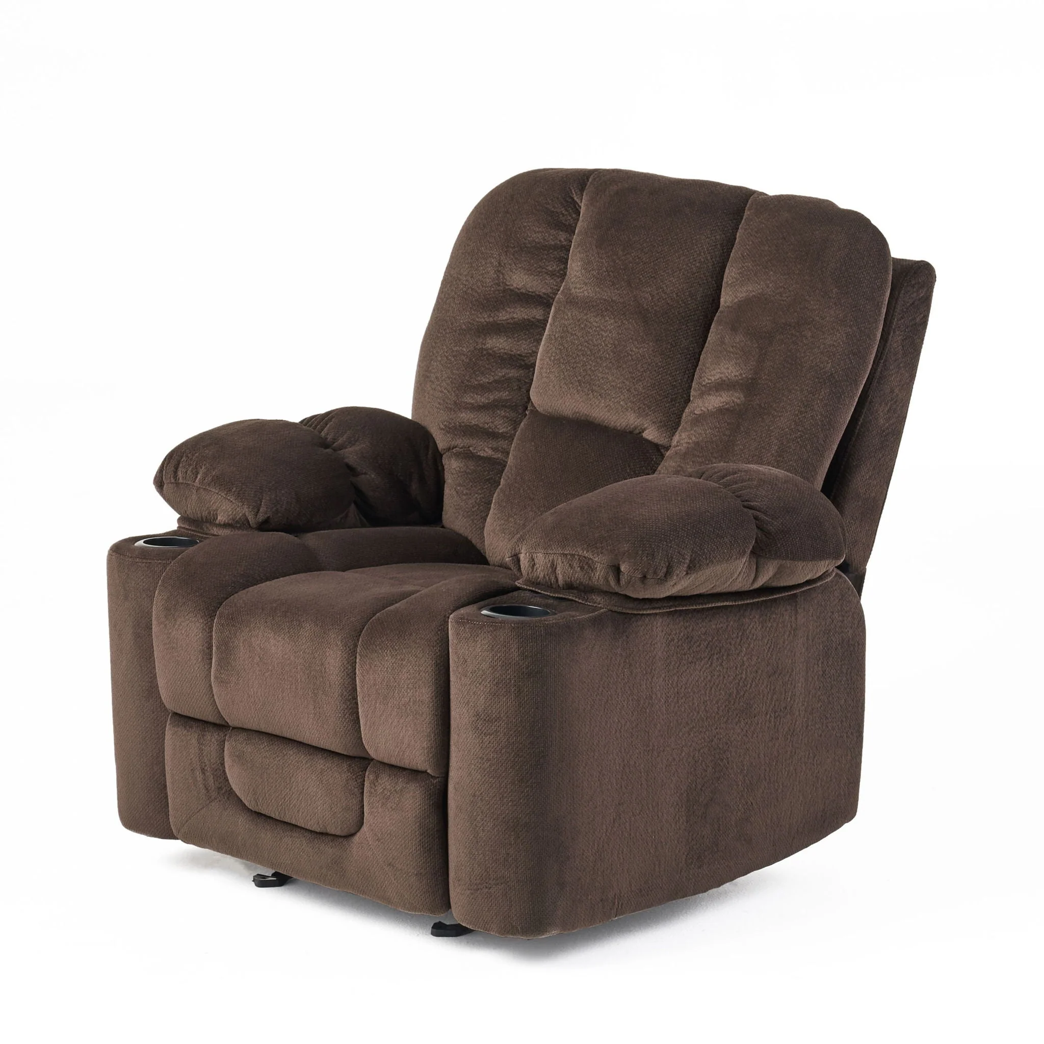 Luxurious Manual Recliner Chair With Skin-Friendly Fabric And Dual Cup Holders - Image 8