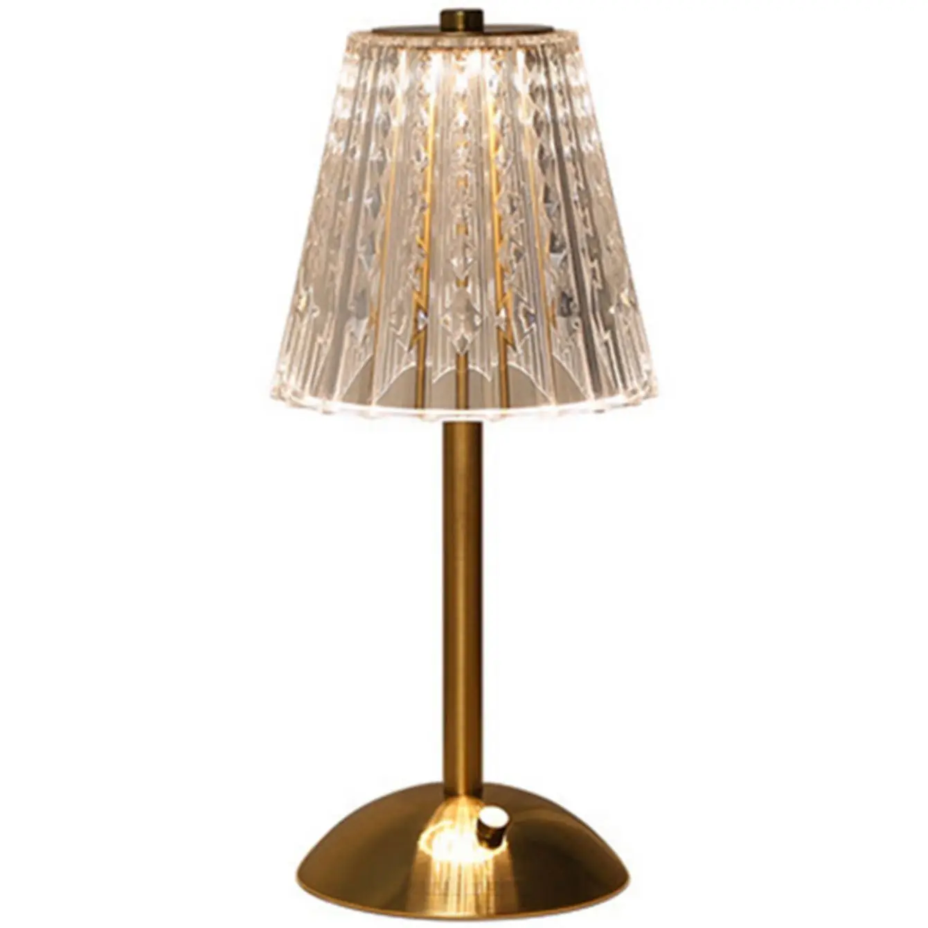 Luxury Crystal Touch Table Lamp Rechargeable Bedside Night Light Diamond Decor - Image 7