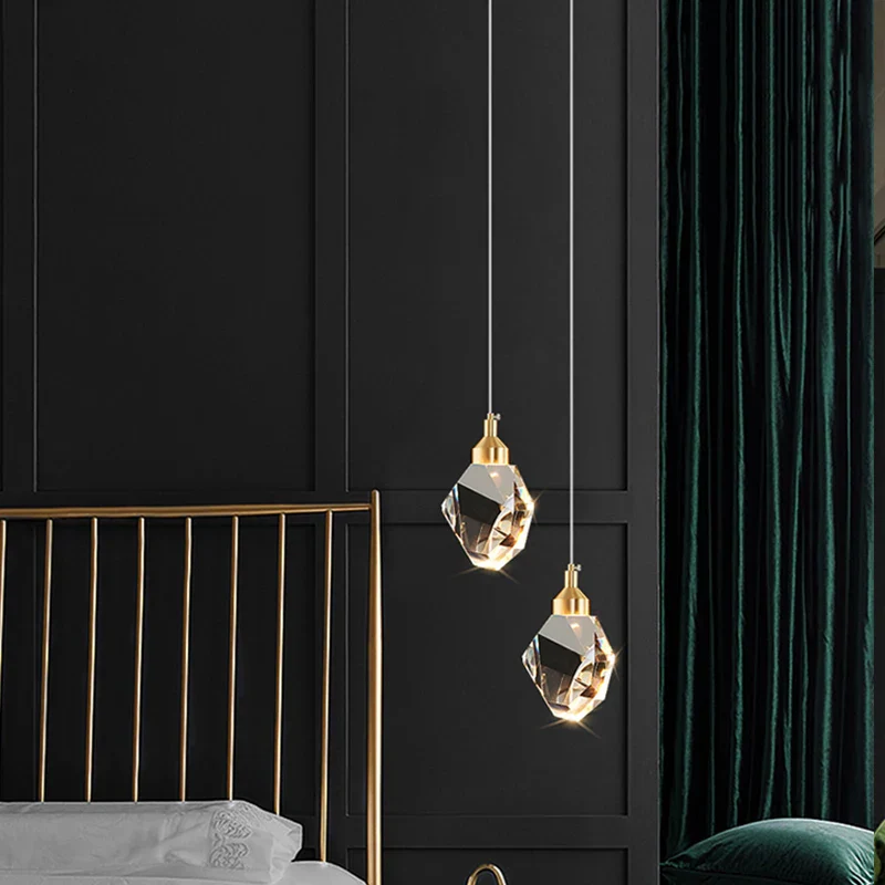 Luxury K9 Crystal Pendant Light LED Hanging Chandelier for Living Room Bedroom - Image 2