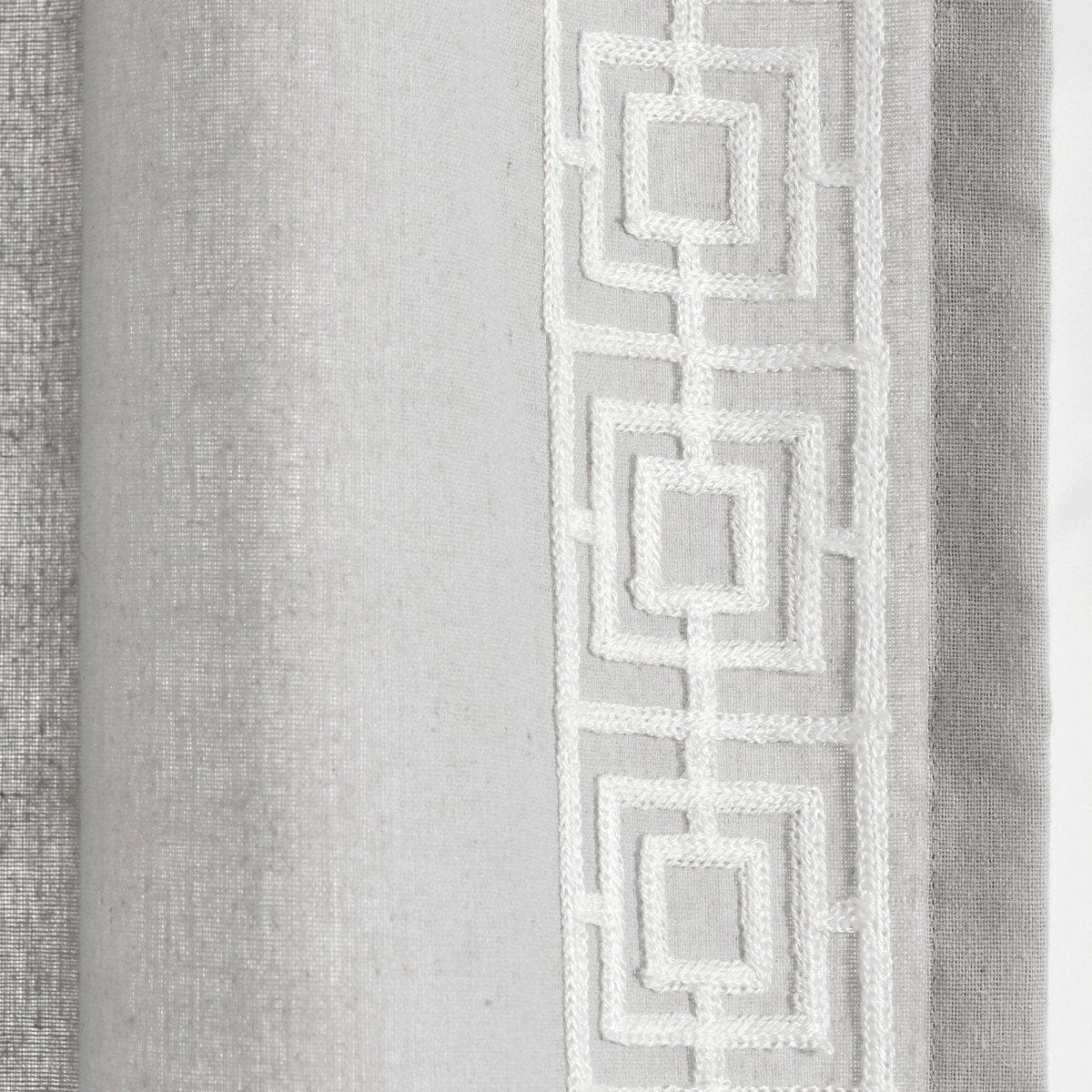 Luxury Modern Square Embroidery Border Window Curtain Panel - Image 16