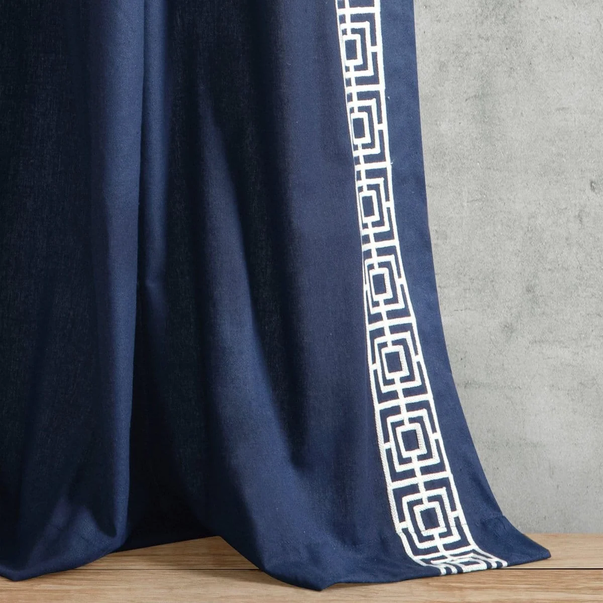 Luxury Modern Square Embroidery Border Window Curtain Panel - Image 8
