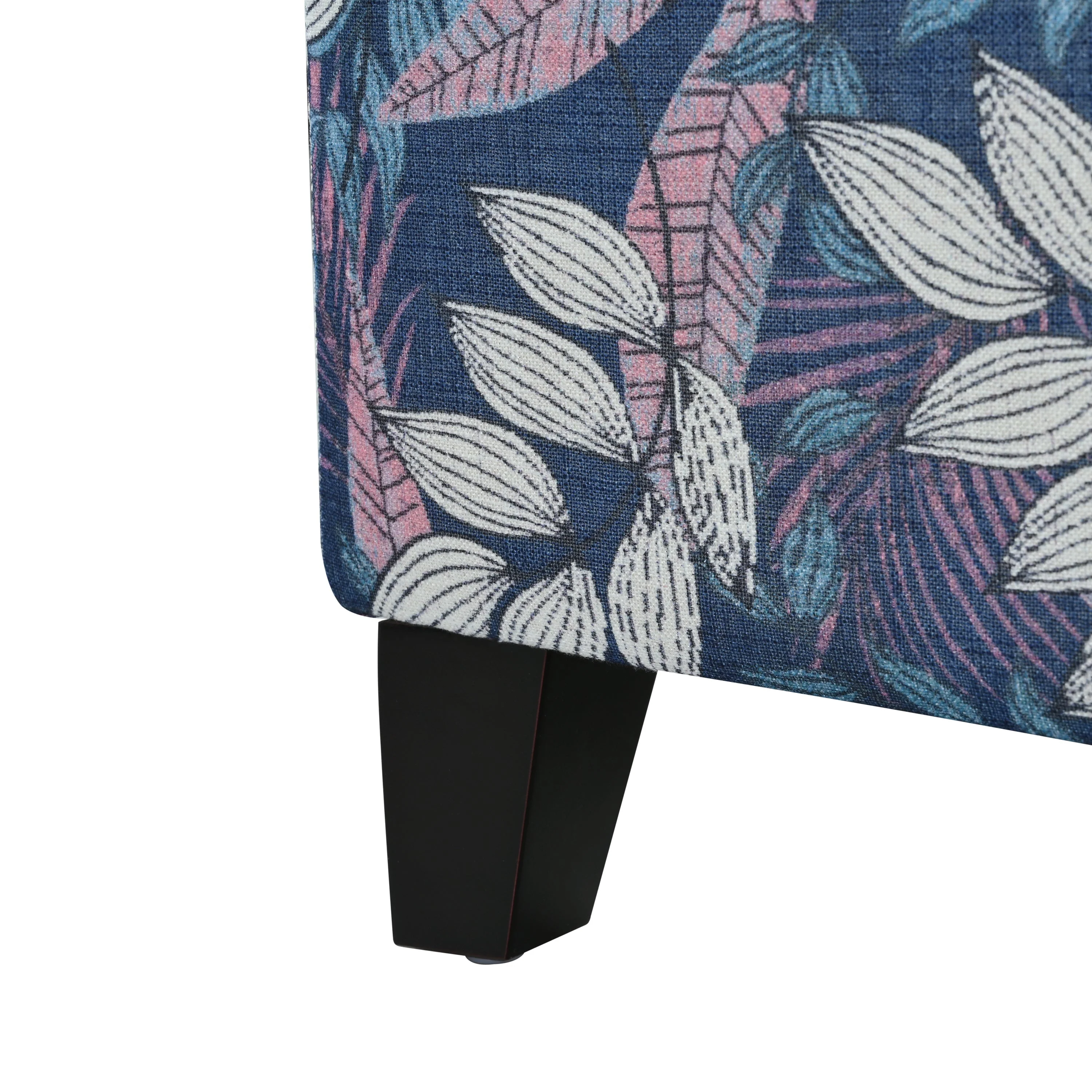 Luxury Storage Ottoman with Floral Patterned Fabric - Image 10