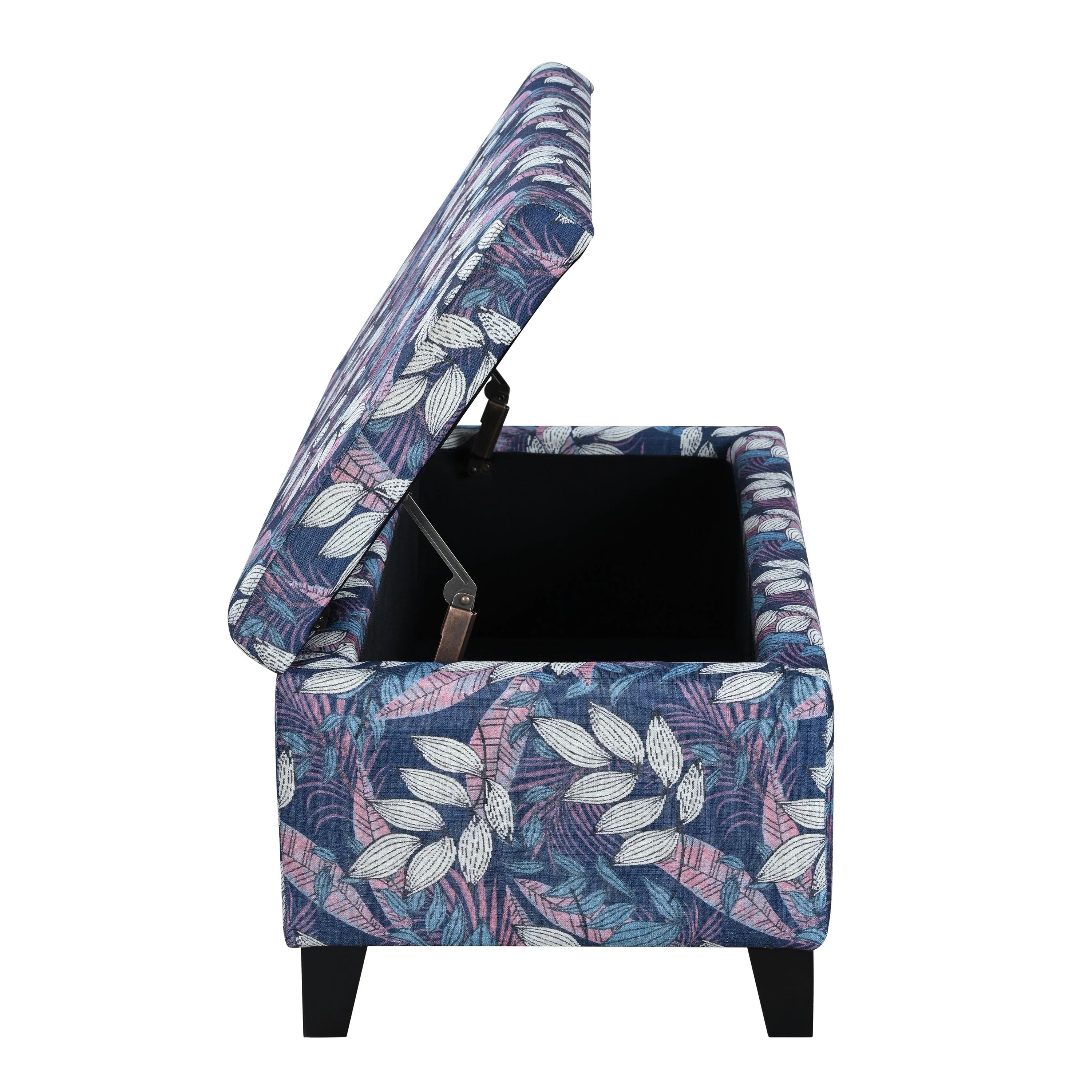 Luxury Storage Ottoman with Floral Patterned Fabric - Image 13