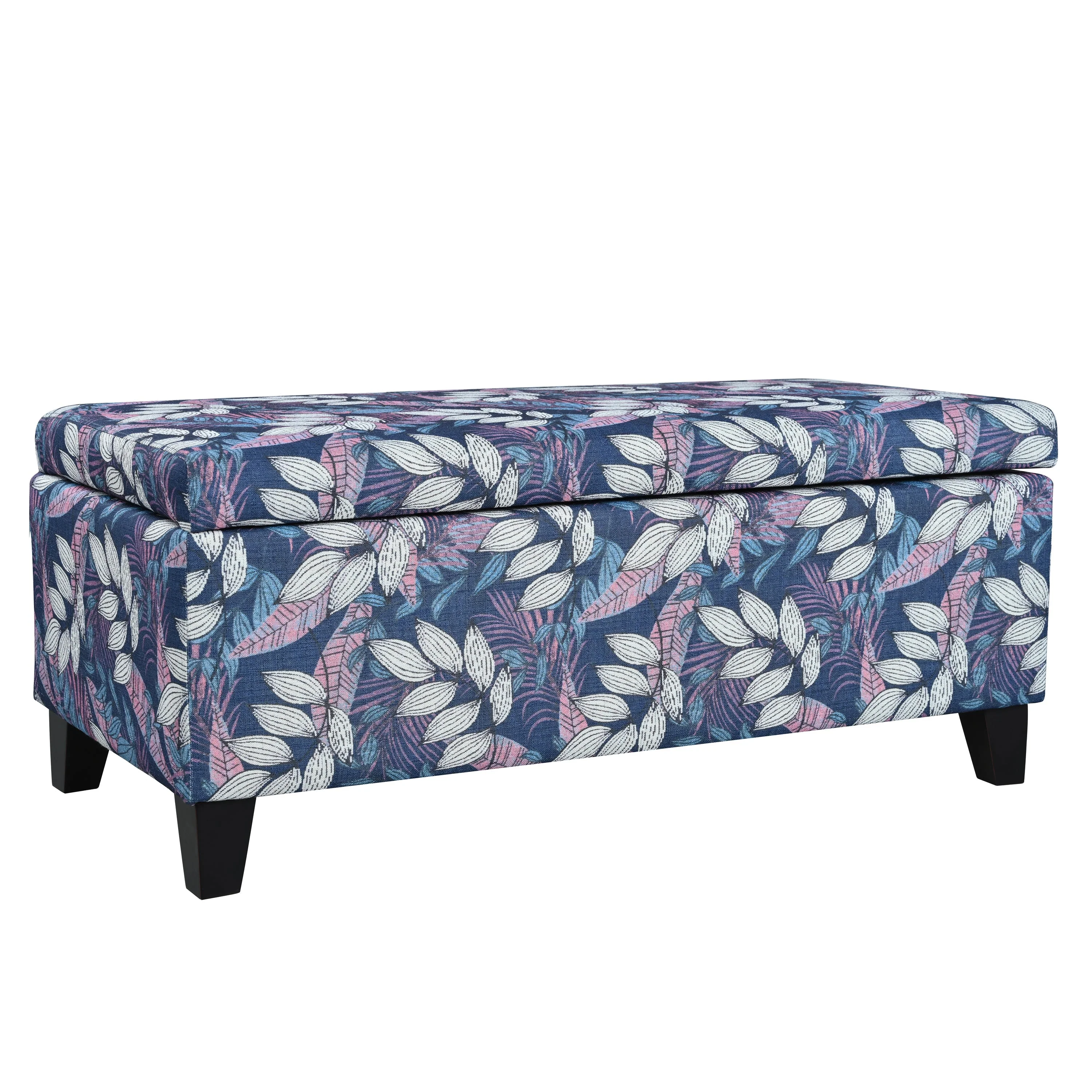 Luxury Storage Ottoman with Floral Patterned Fabric - Image 17
