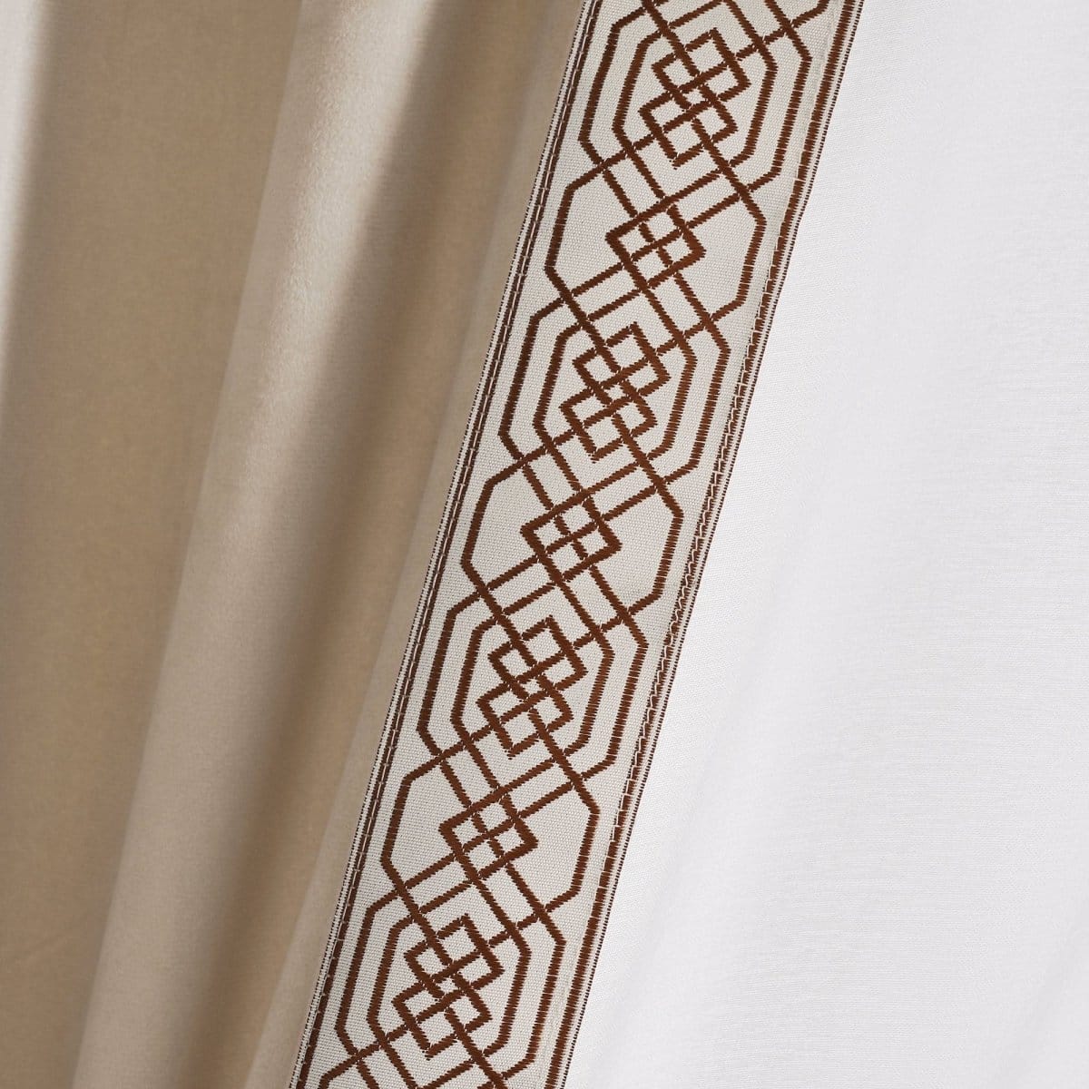 Luxury Vintage Velvet & Sheer With Border Pompom Trim Window Curtain Panel - Image 14