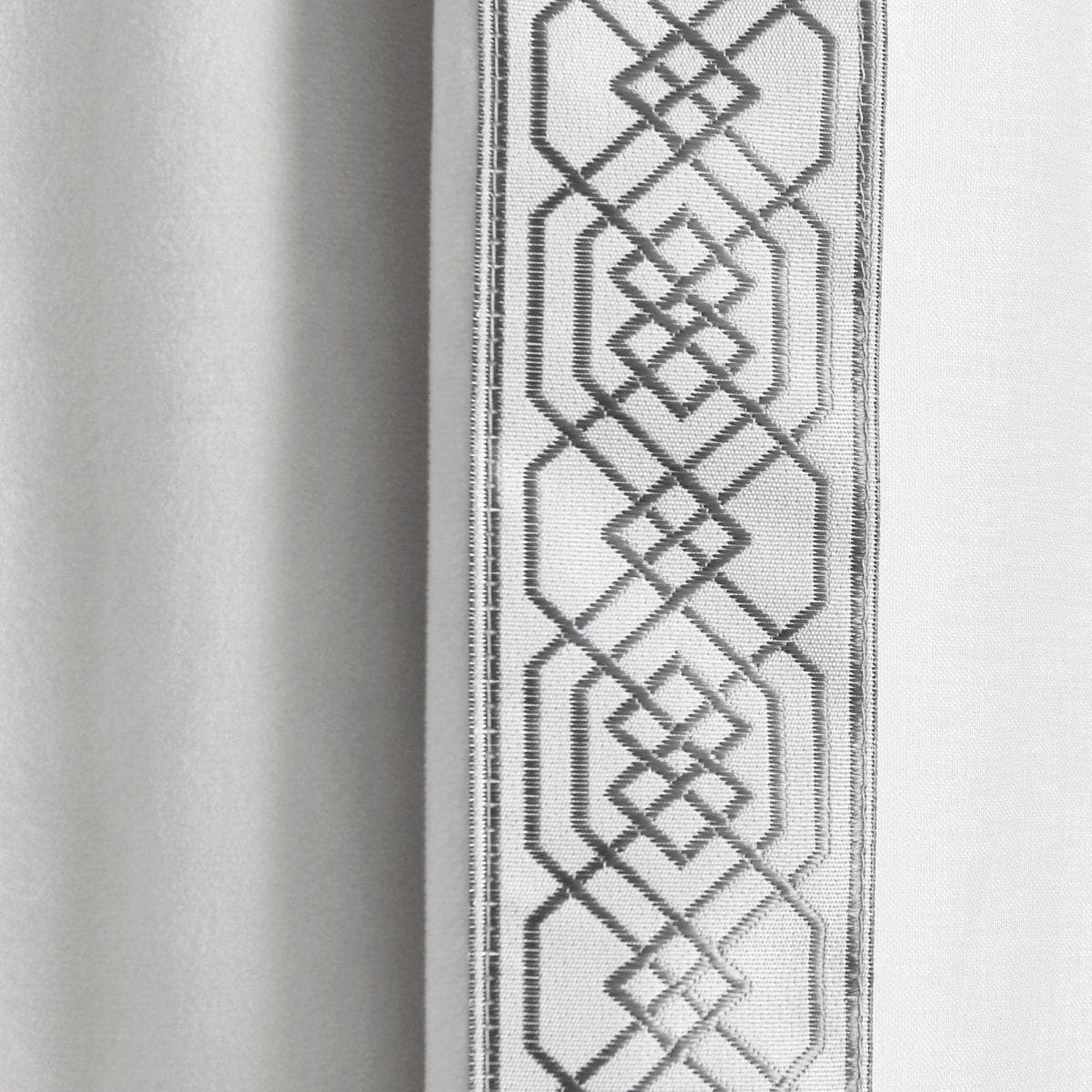 Luxury Vintage Velvet & Sheer With Border Pompom Trim Window Curtain Panel - Image 4