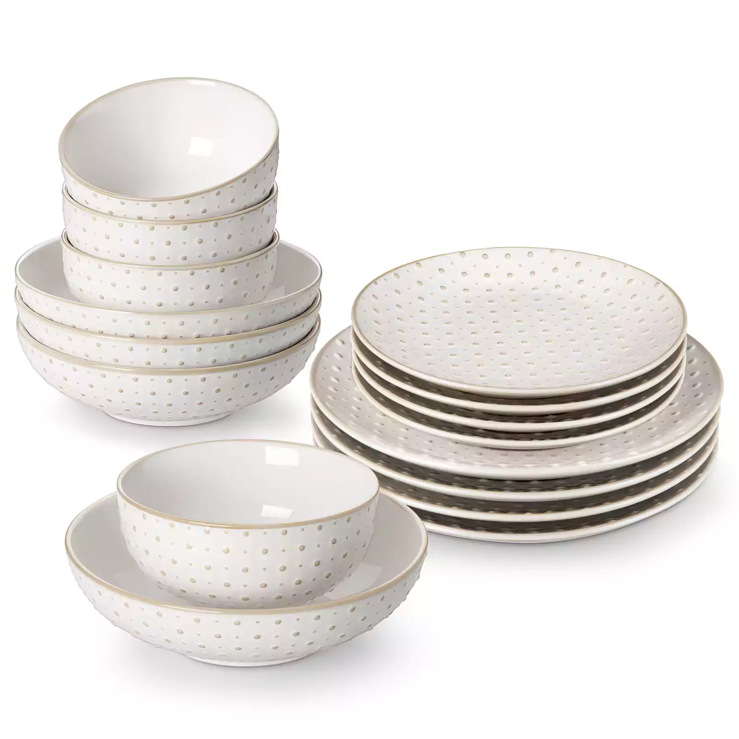 Lydia 16 Piece Antique White Dinnerware Set - Image 51