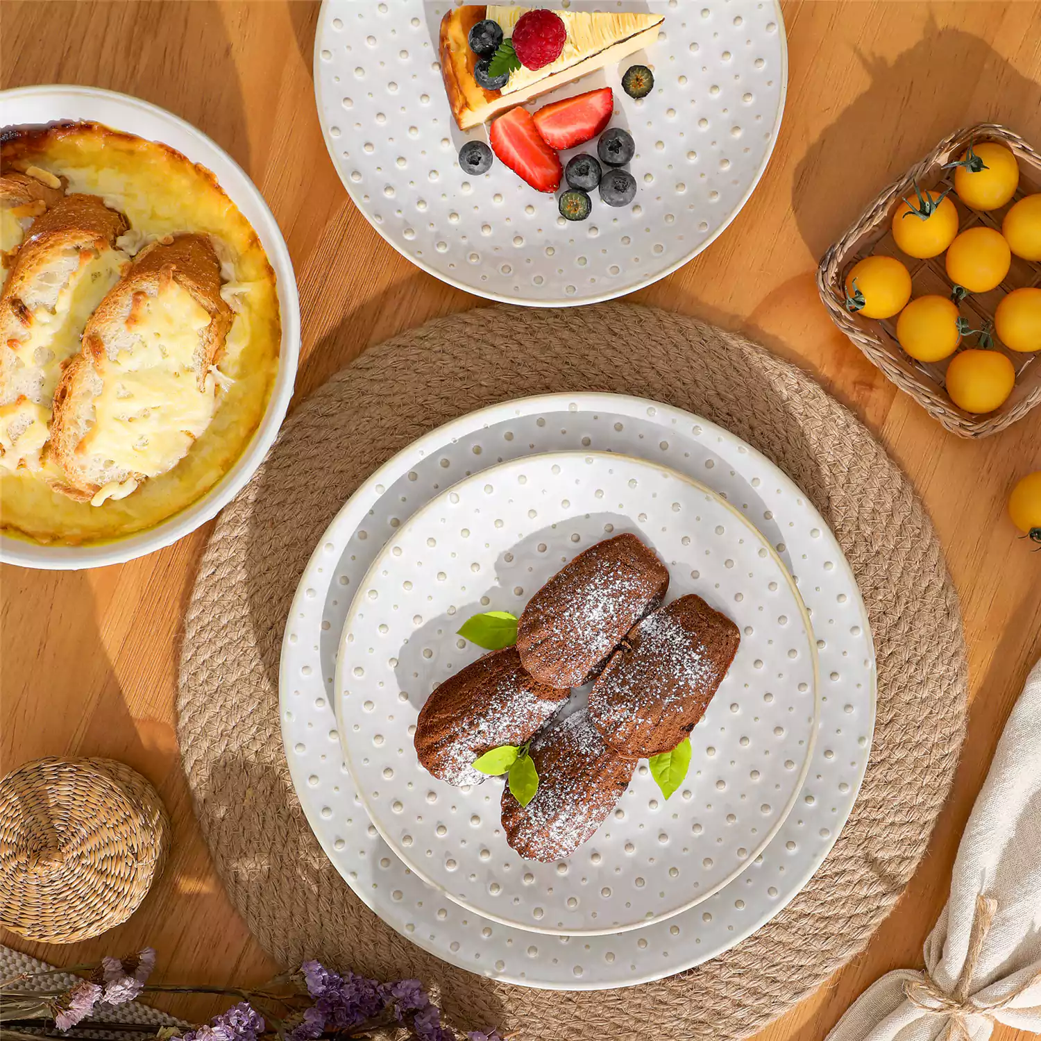 Lydia 16 Piece Antique White Dinnerware Set - Image 54