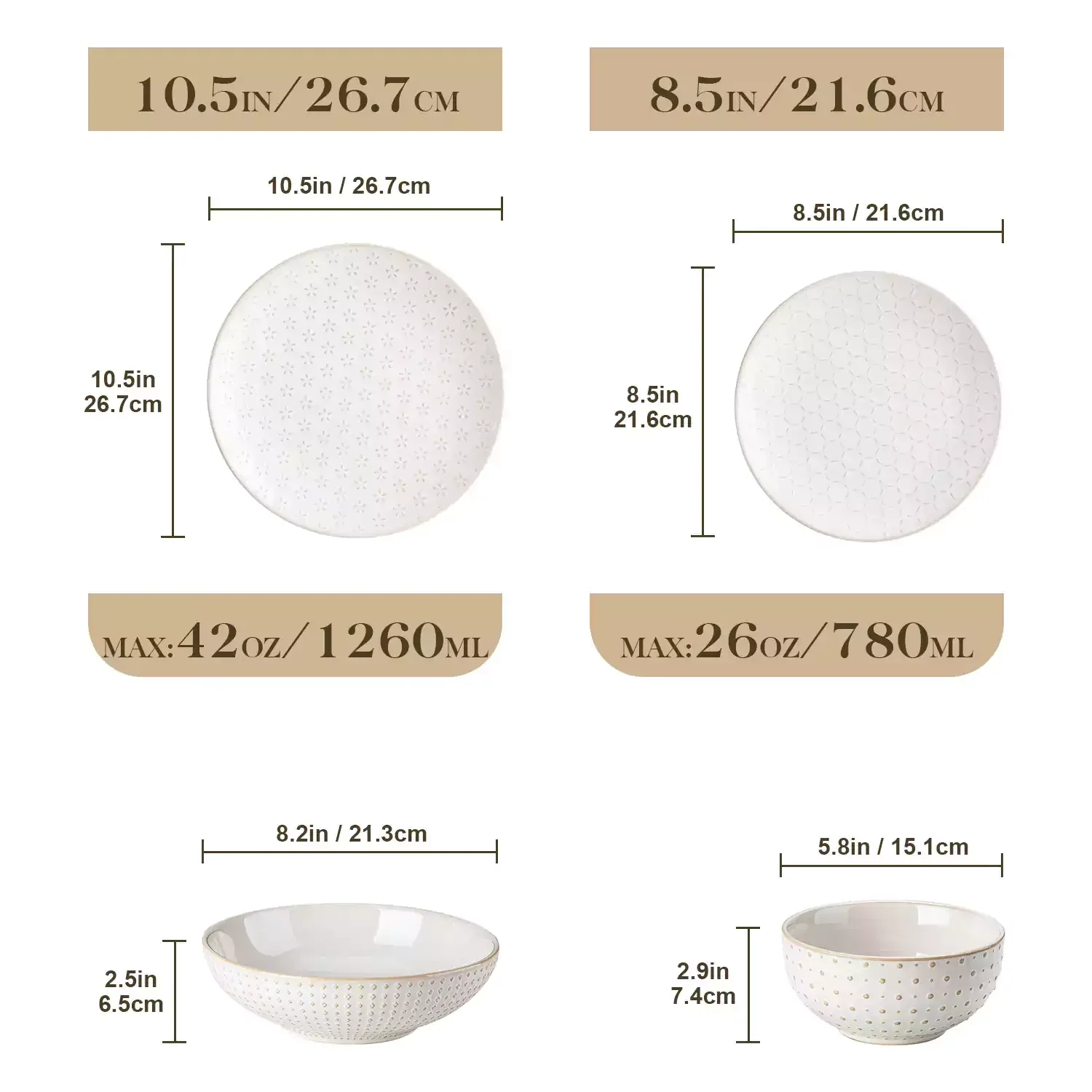 Lydia 16 Piece Antique White Dinnerware Set - Image 91