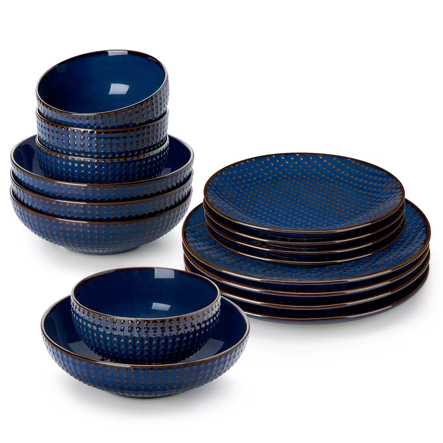 Lydia 16 Piece Starry Blue Dinnerware Set - Image 29