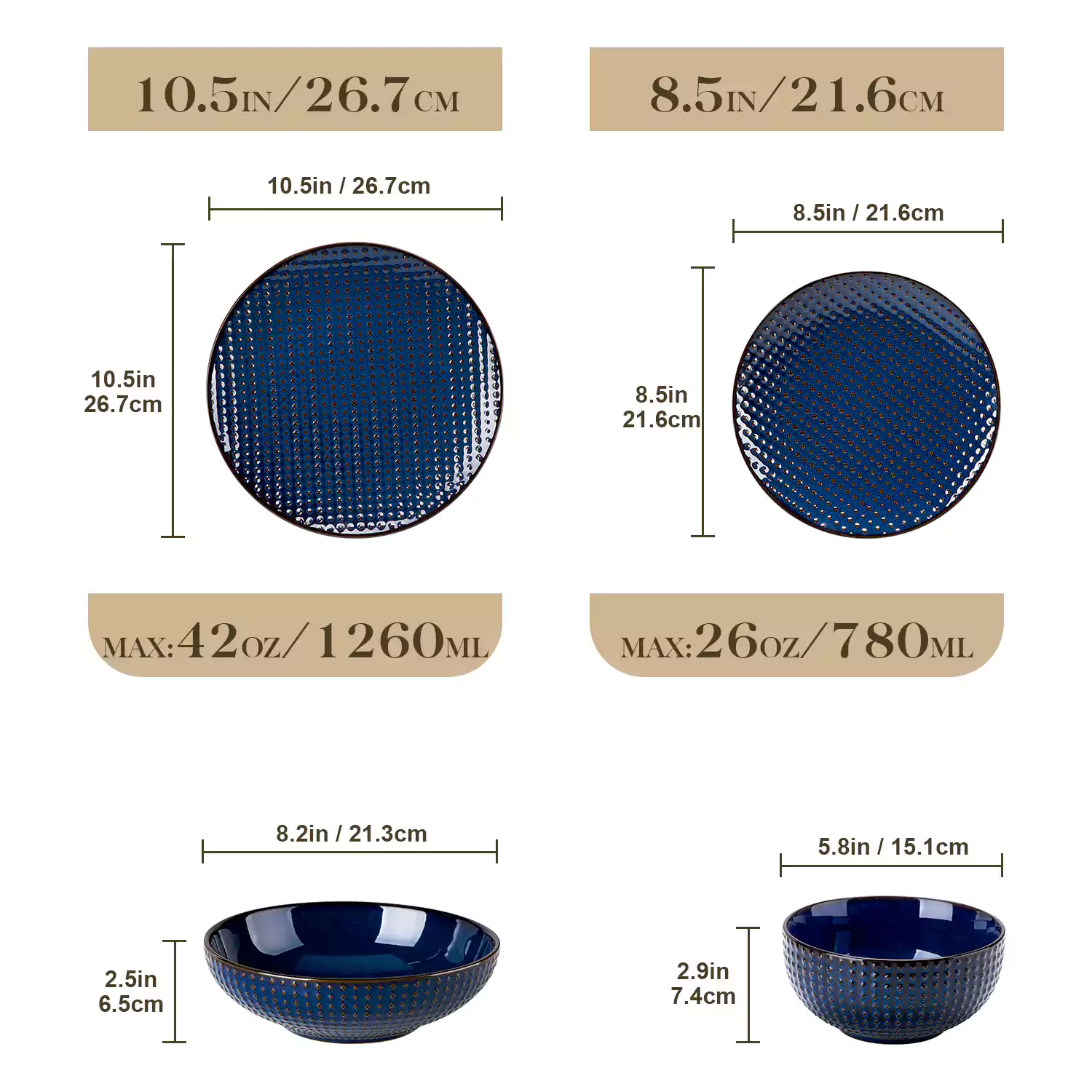 Lydia 16 Piece Starry Blue Dinnerware Set - Image 49