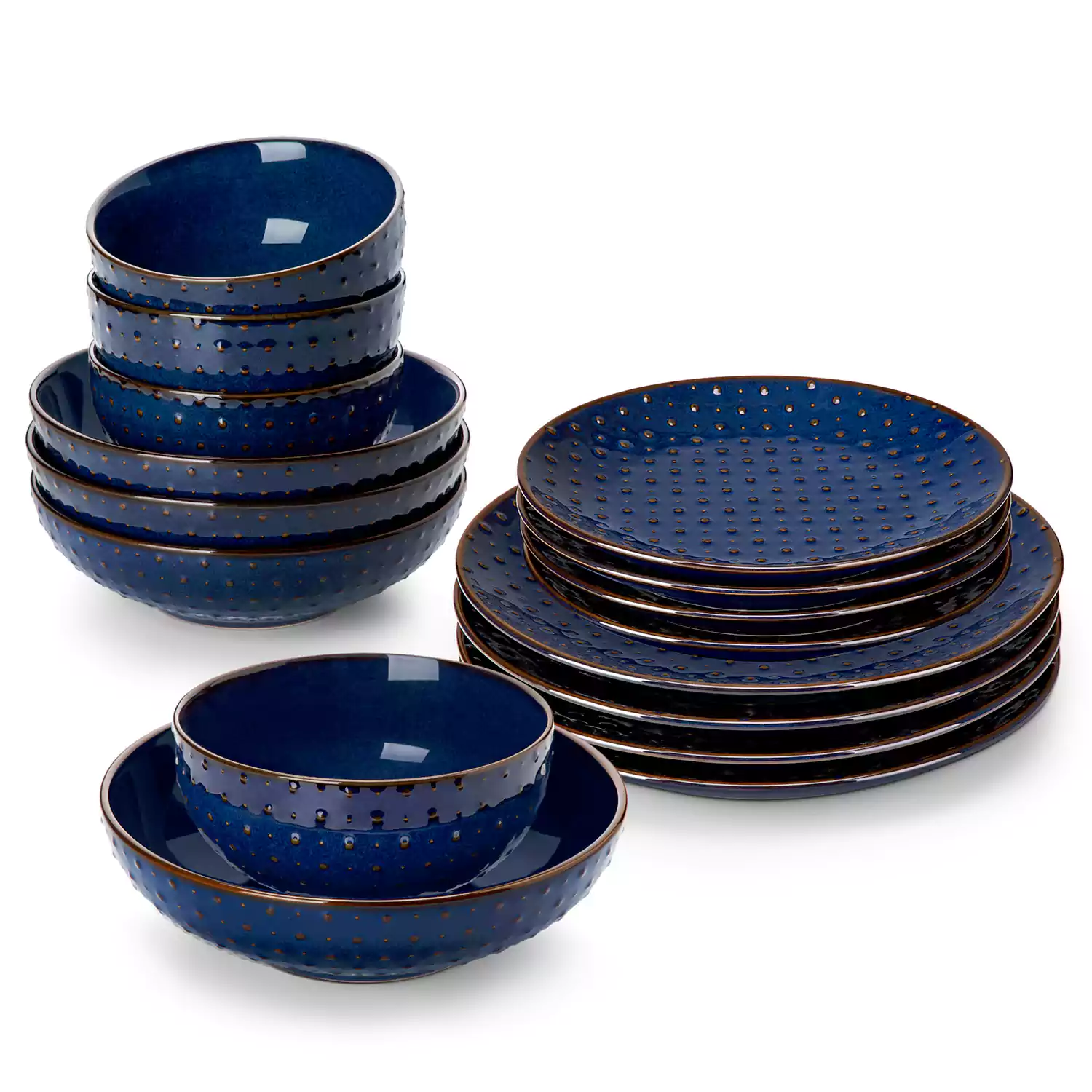 Lydia 16 Piece Starry Blue Dinnerware Set - Image 50