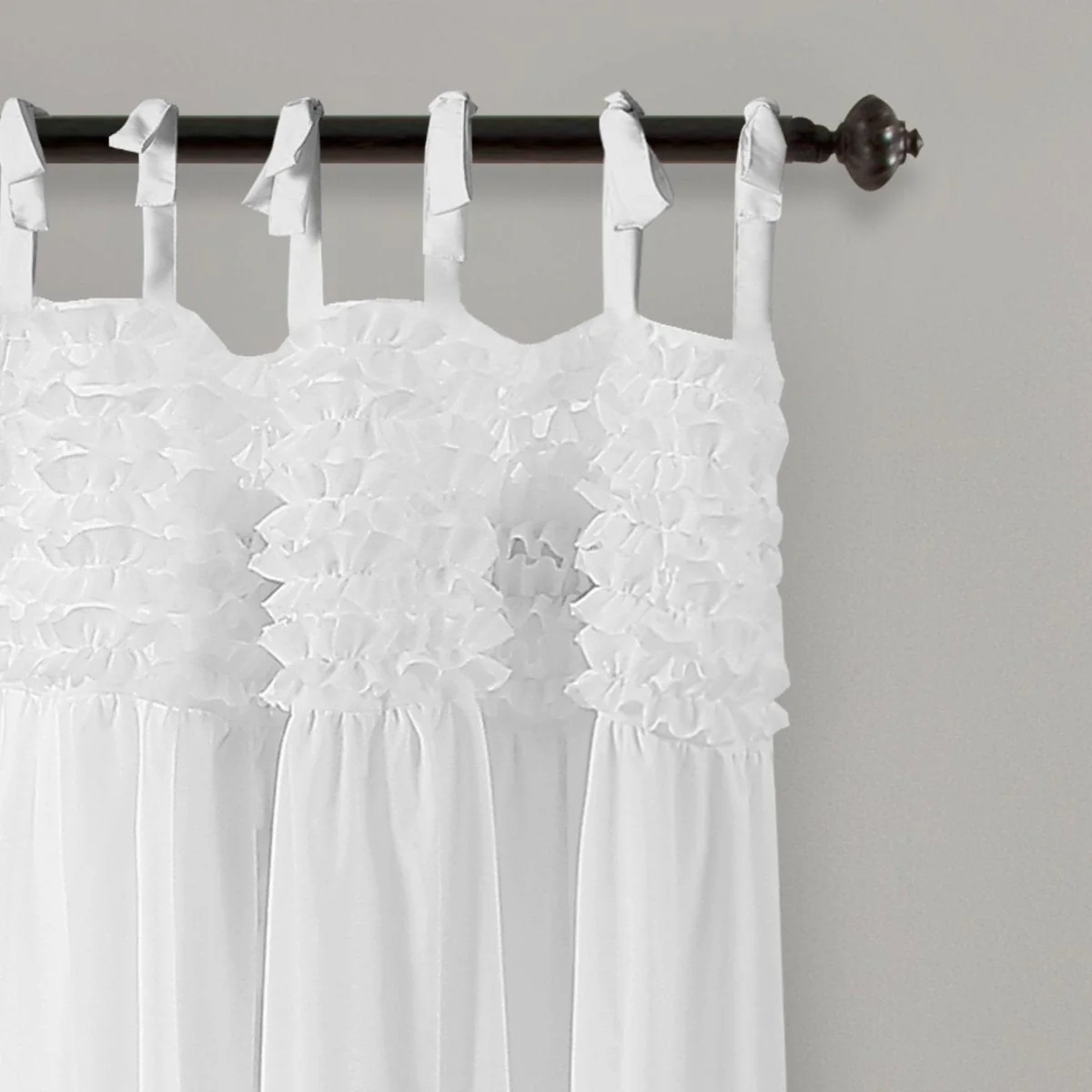 Lydia Ruffle Window Curtain Panel Set - Image 11