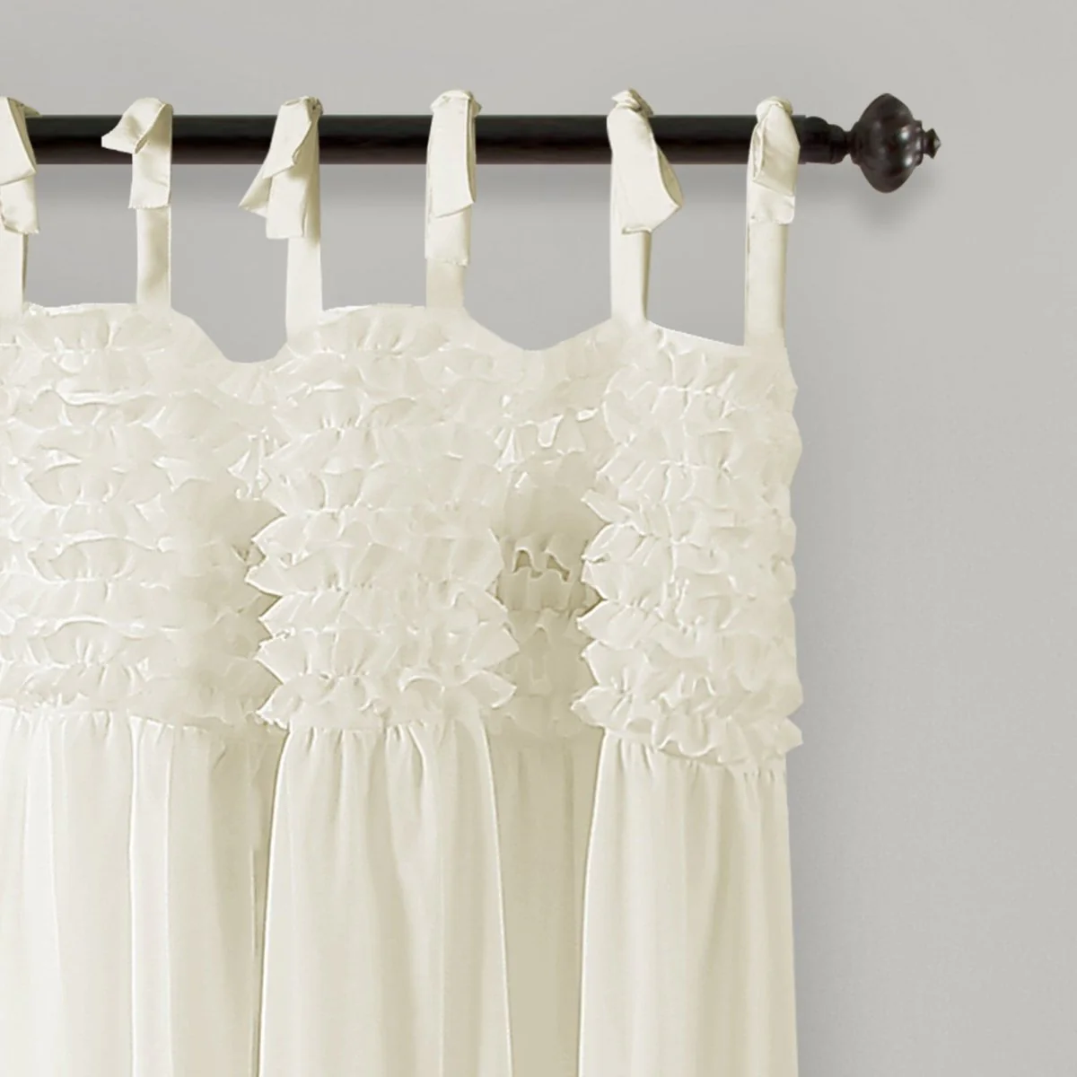 Lydia Ruffle Window Curtain Panel Set - Image 12