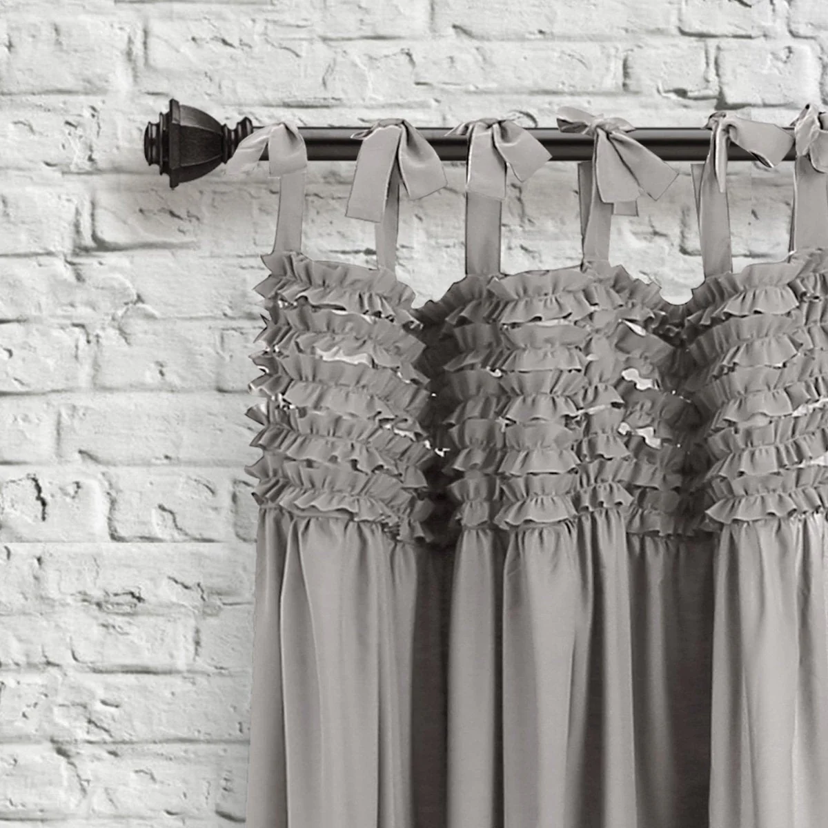 Lydia Ruffle Window Curtain Panel Set - Image 13