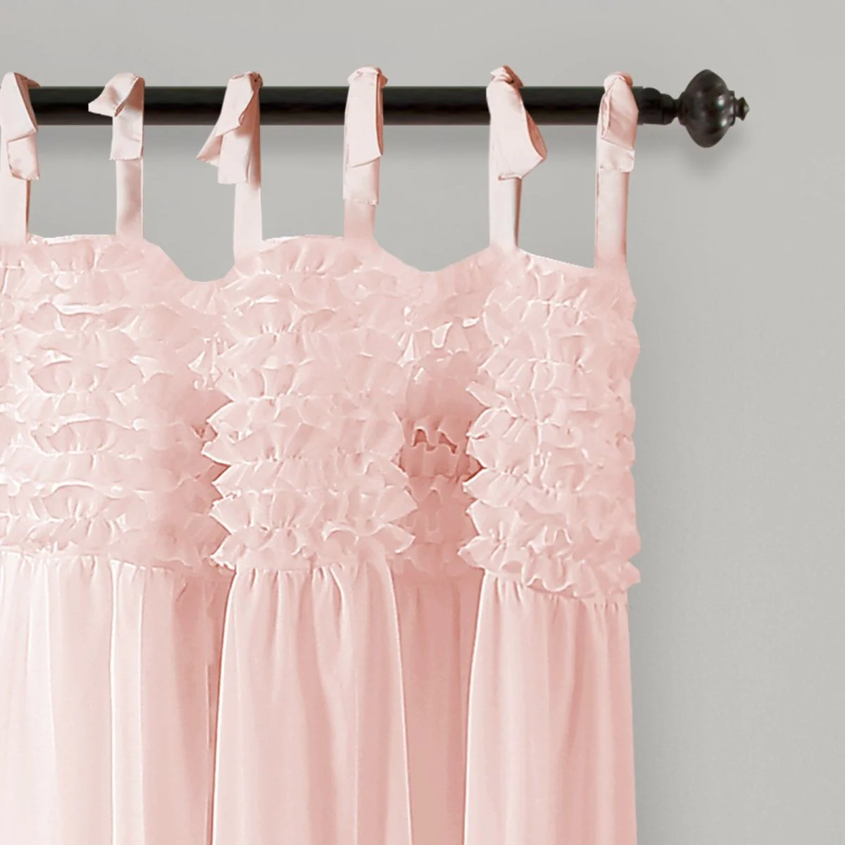 Lydia Ruffle Window Curtain Panel Set - Image 9
