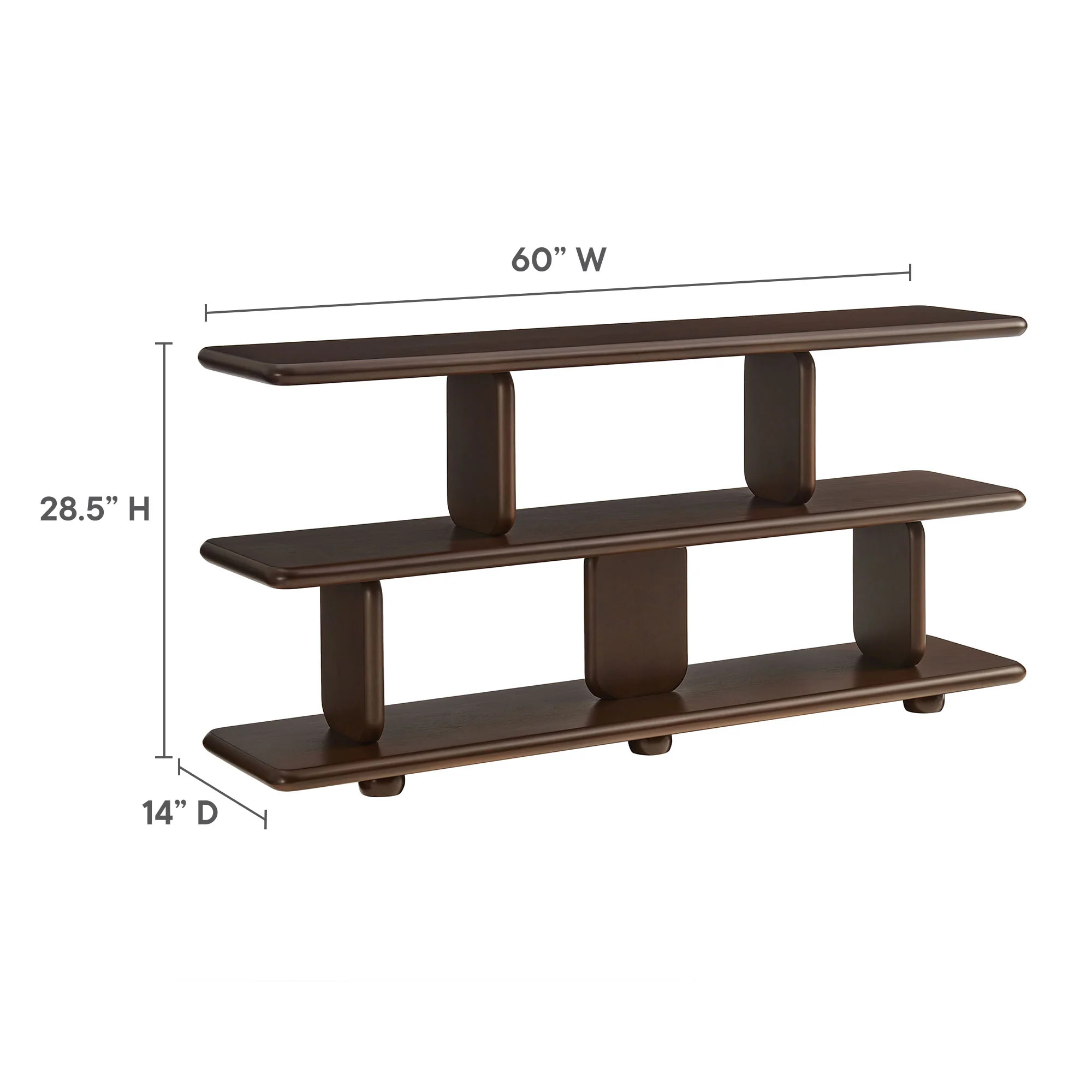 Lyle Sculptural 2-Tier Bookshelf by Modway - Image 13
