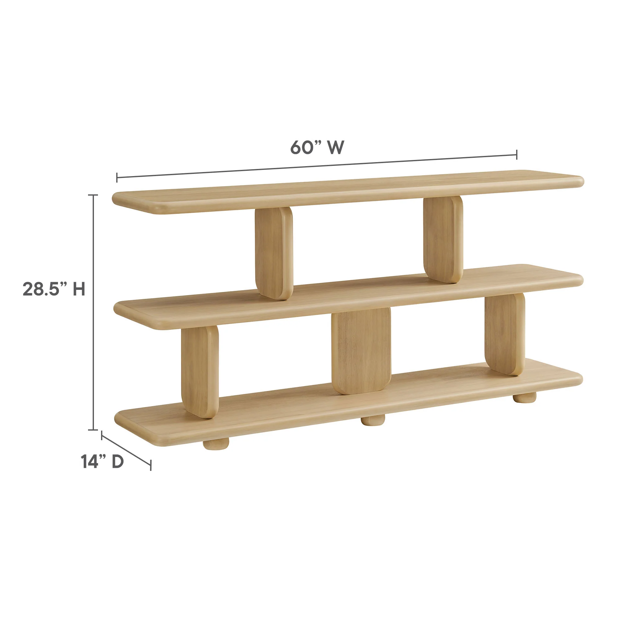 Lyle Sculptural 2-Tier Bookshelf by Modway - Image 2
