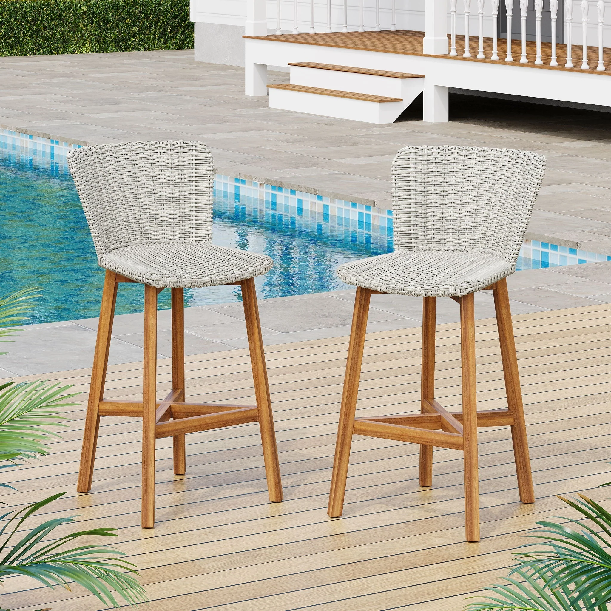 Lymington Outdoor Bar Stool (Set of 2) - Image 4