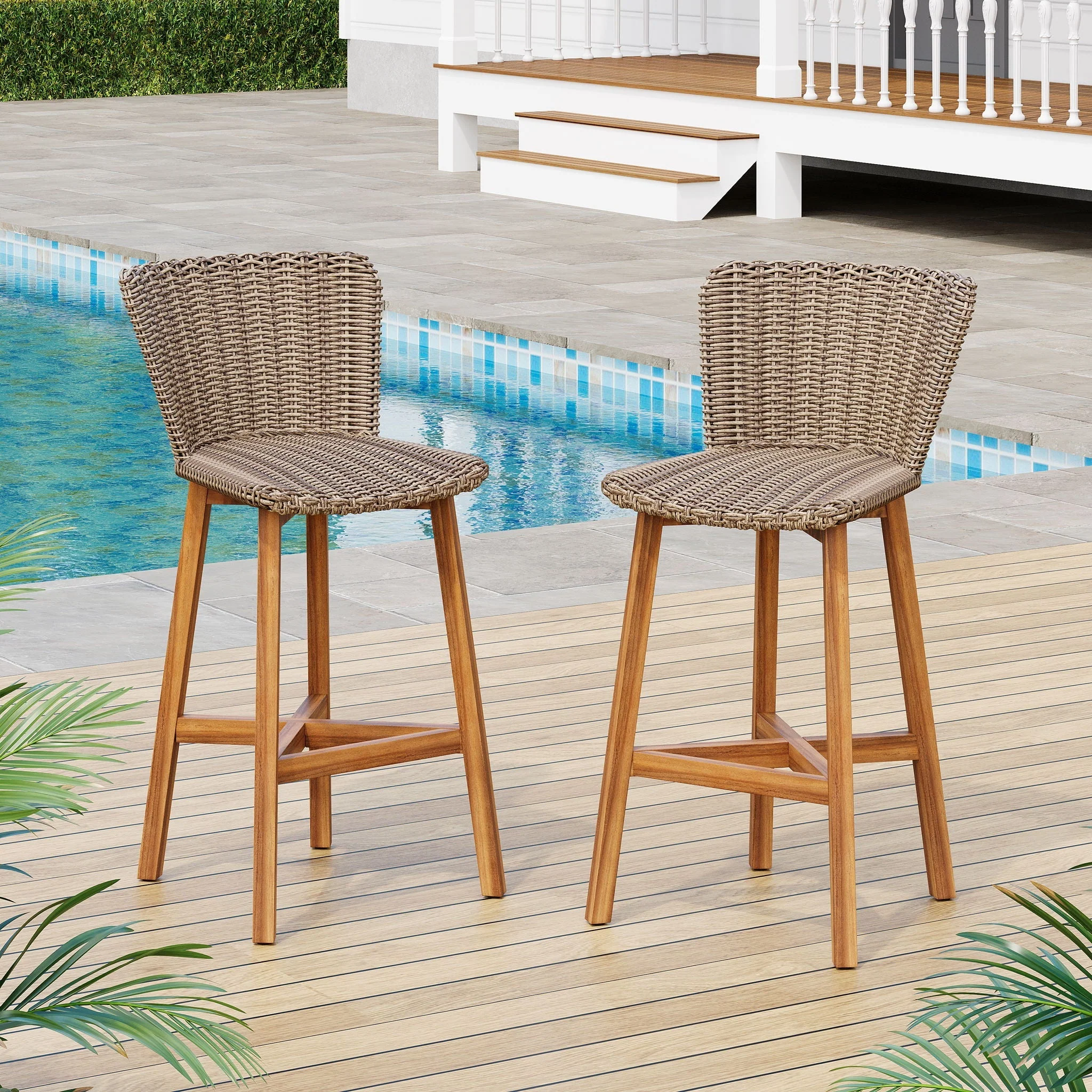 Lymington Outdoor Bar Stool (Set of 2) - Image 7