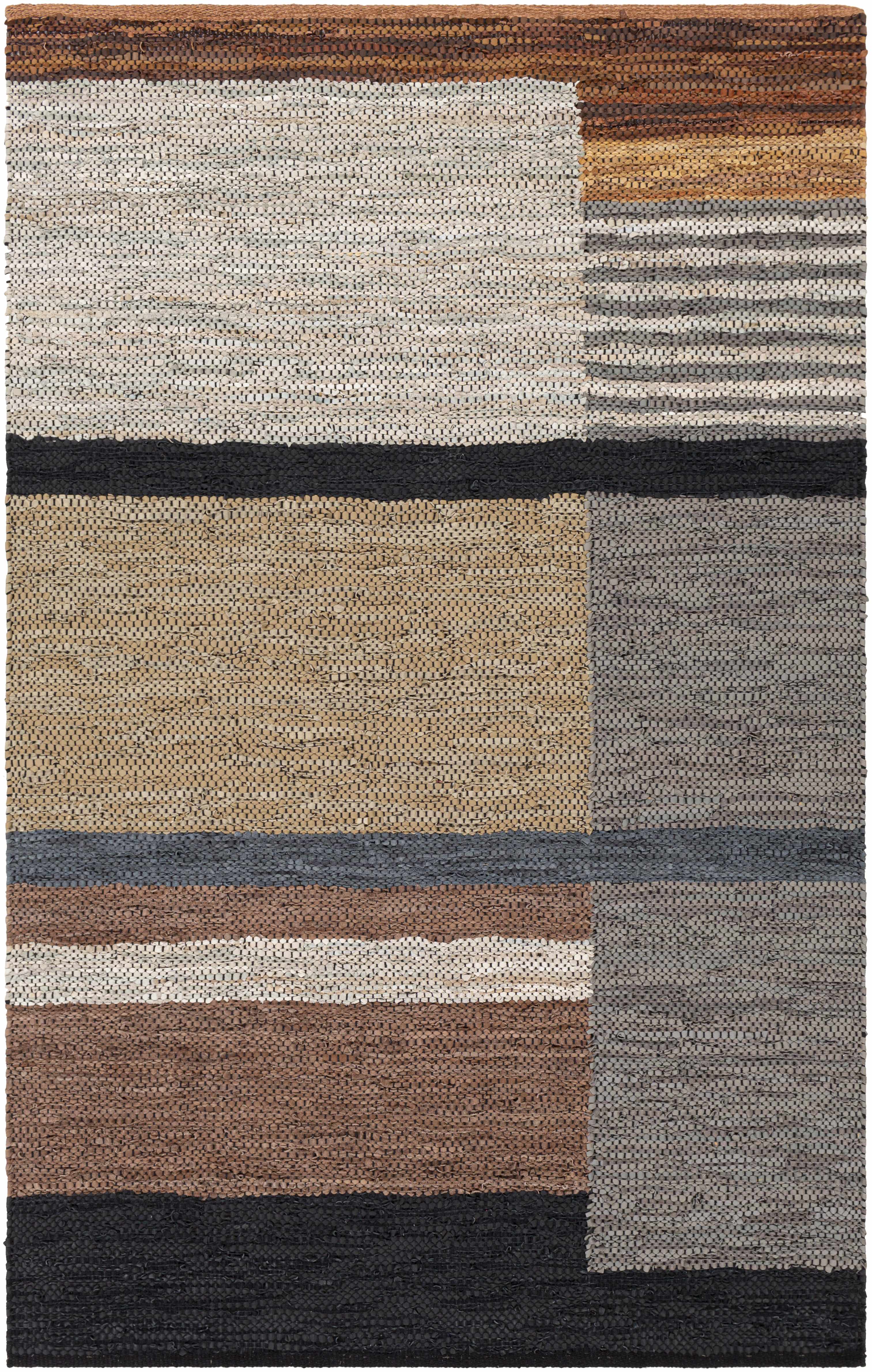 Lyndoch Leather Patchwork Rug - Image 6